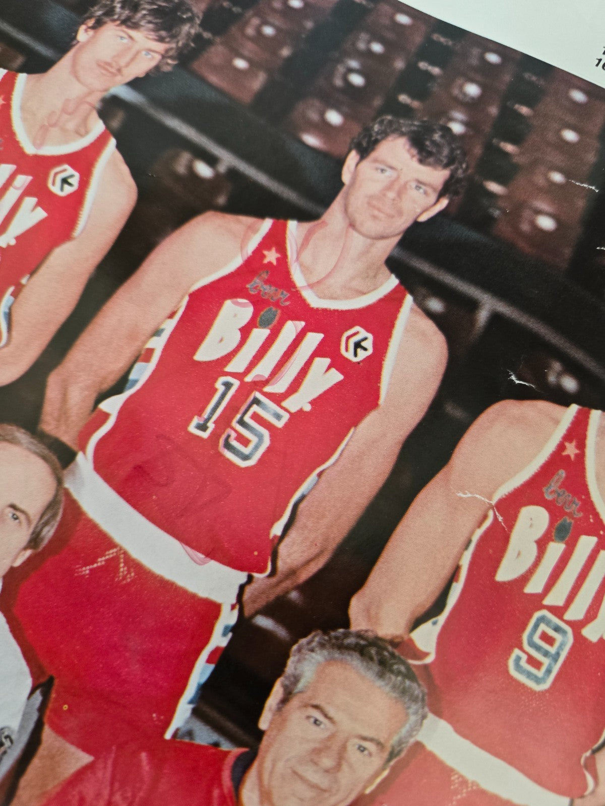 BILLY Olimpia Milano Basket 1981/82 poster autografato da qualche giocatore