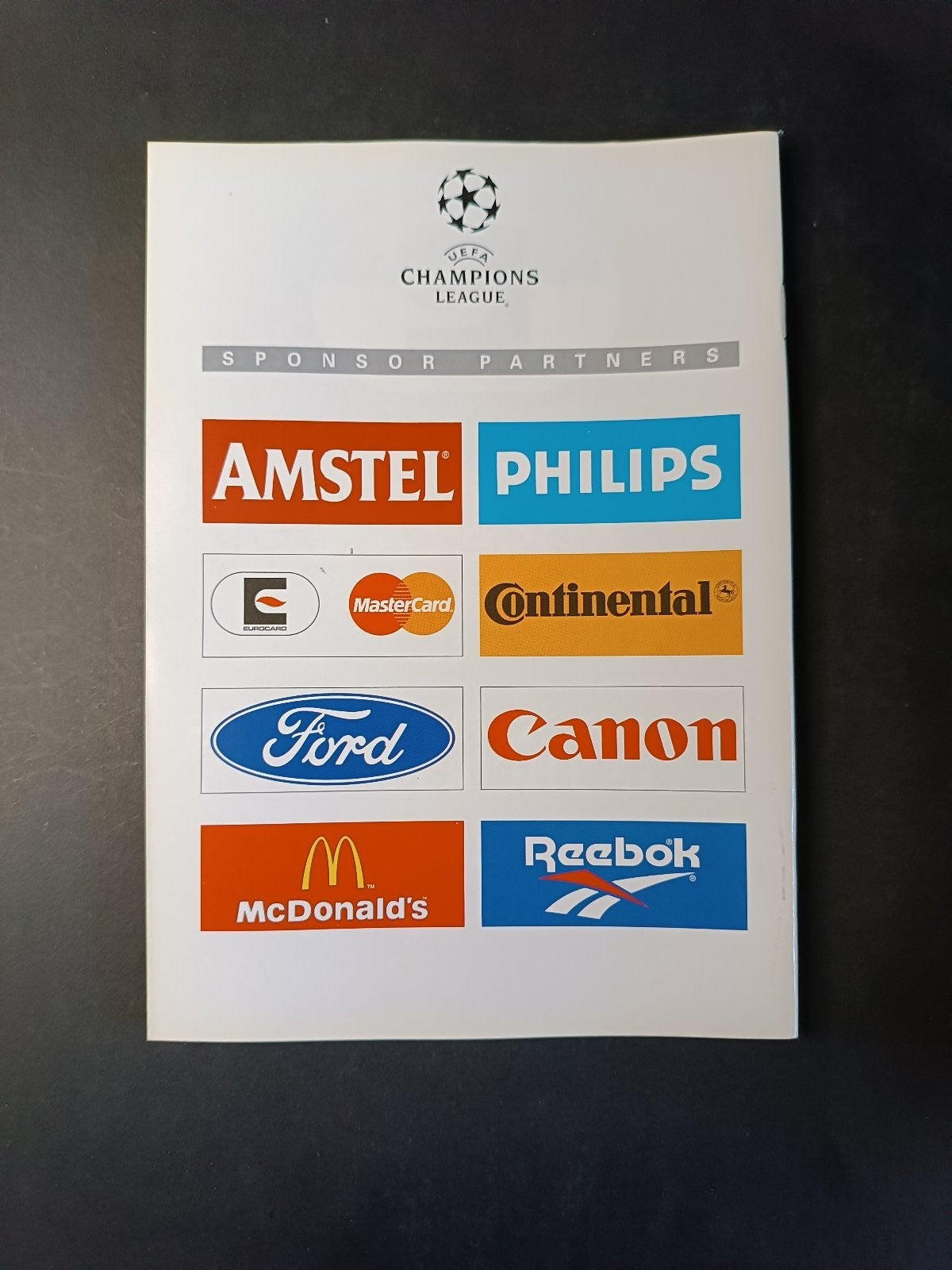 Programma originale champions league 4/12/1996 Milan AC Rosemborg BK