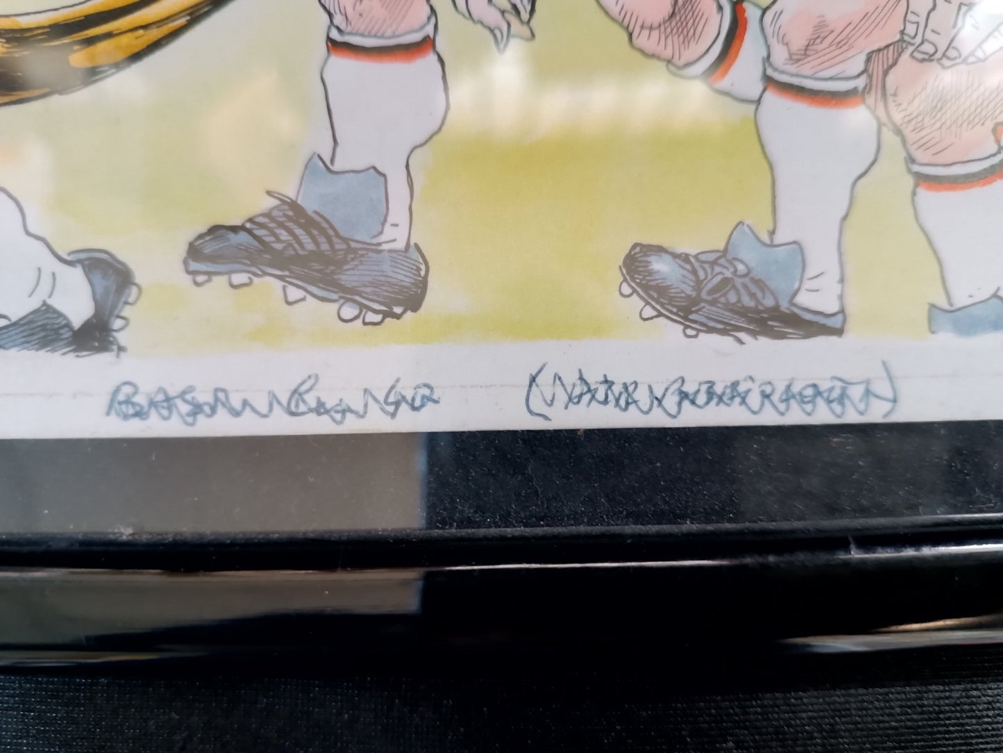 quadro disegno originale Franco BRUNA Milan Calcio Gullit