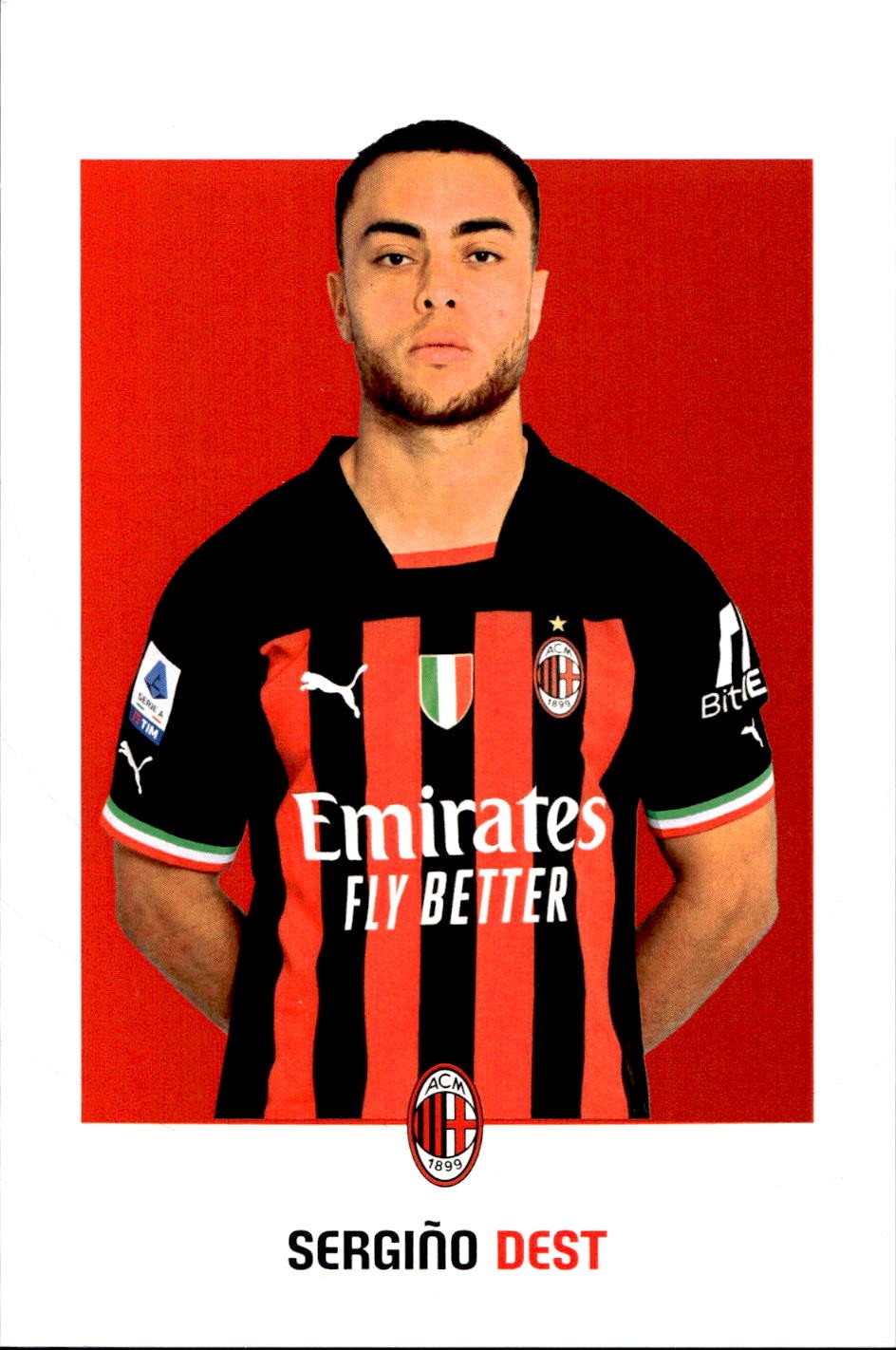 cartolina postcard Calcio Milan 2022/23 - Dest