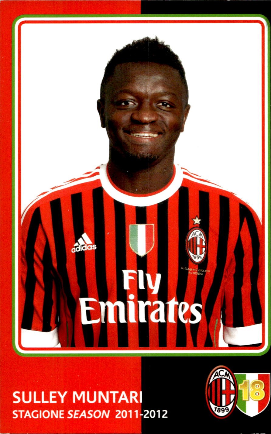 cartolina postcard Calcio Milan 2011/12 - Muntari