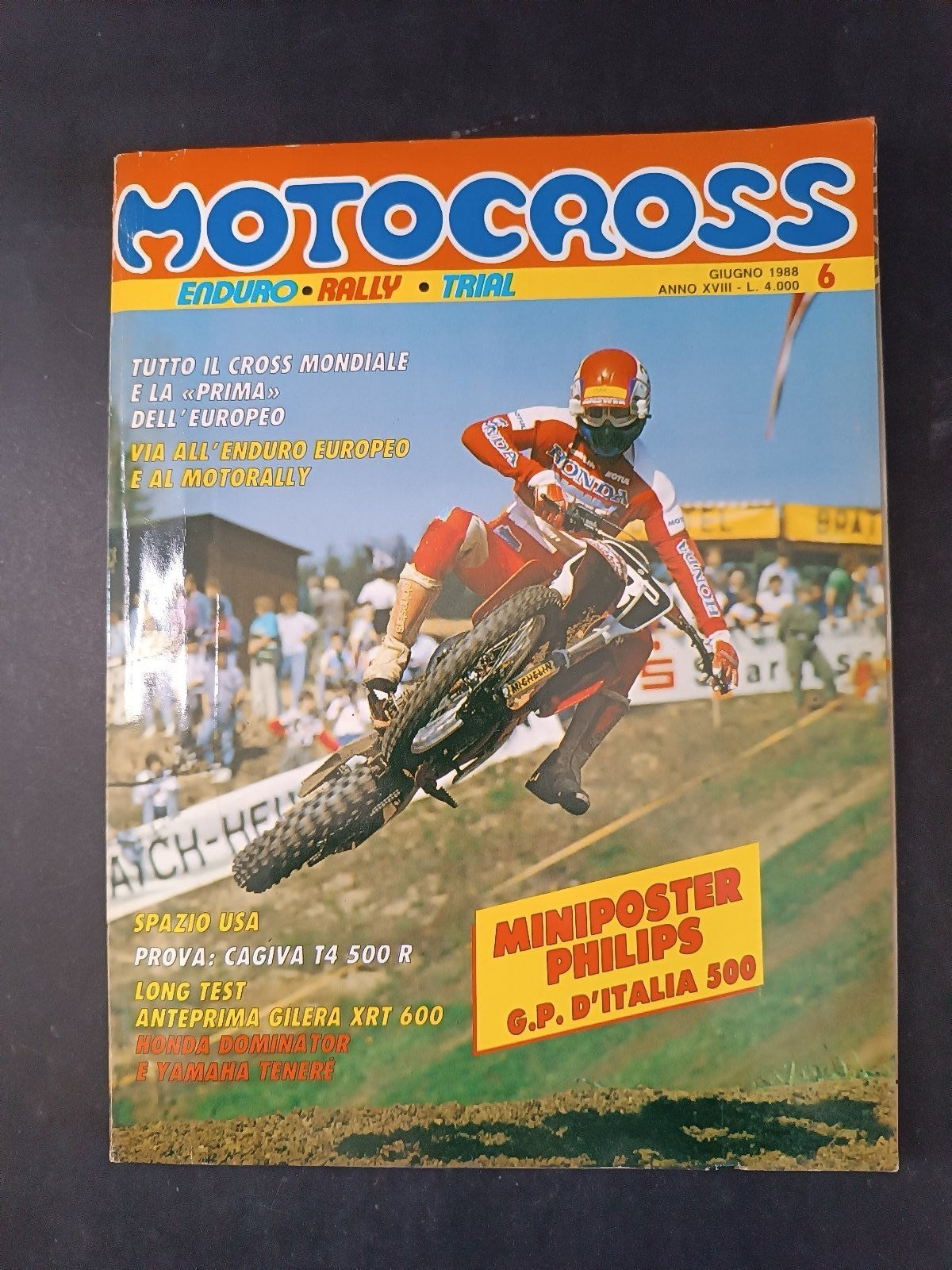 Rivista MOTOCROSS numero 6 anno 1988 - Enduro (senza poster con inserto Pirelli)