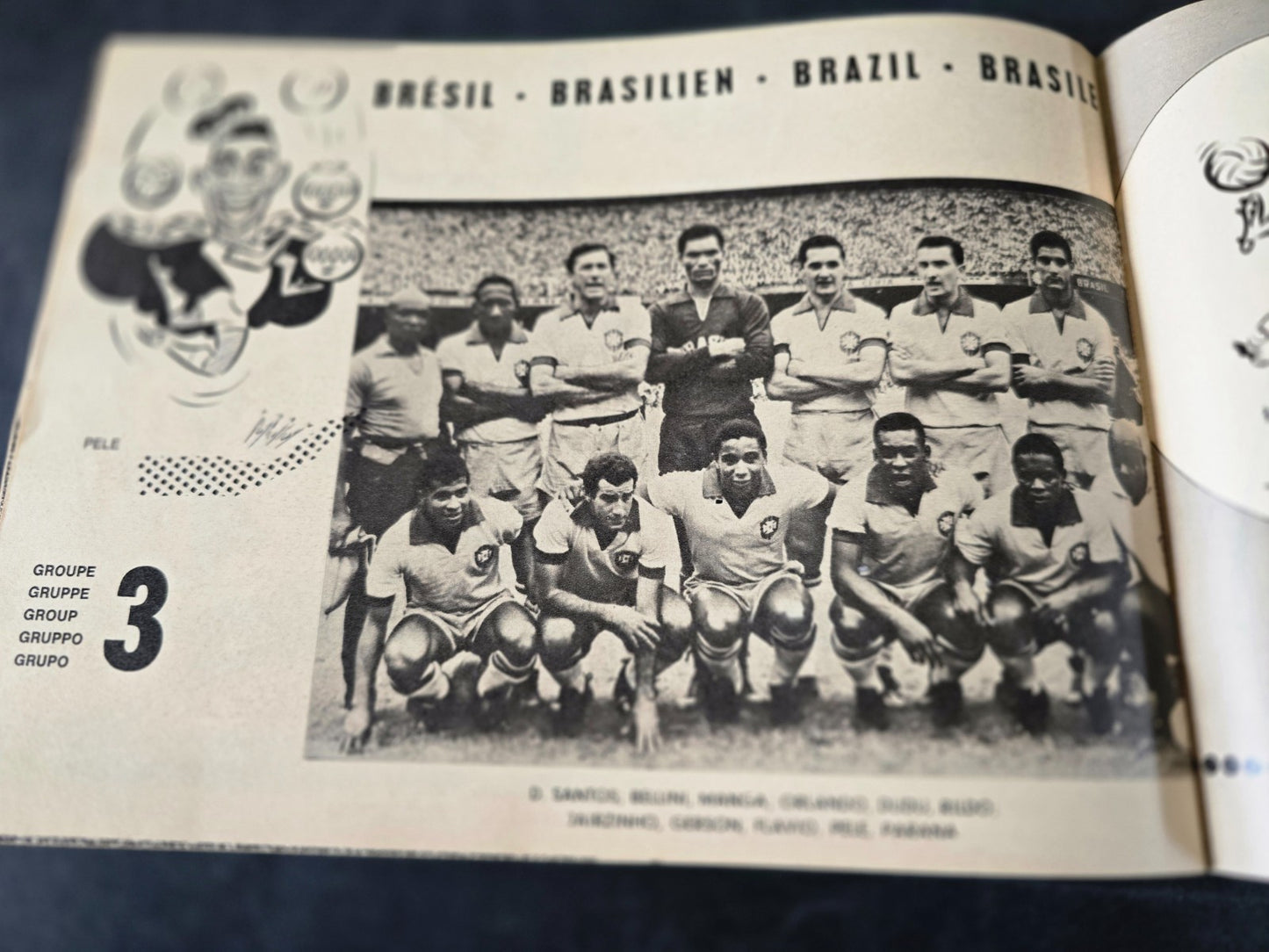 Programma Campionati del Mondo di Calcio 1966 multilingue Top Player & Rookie