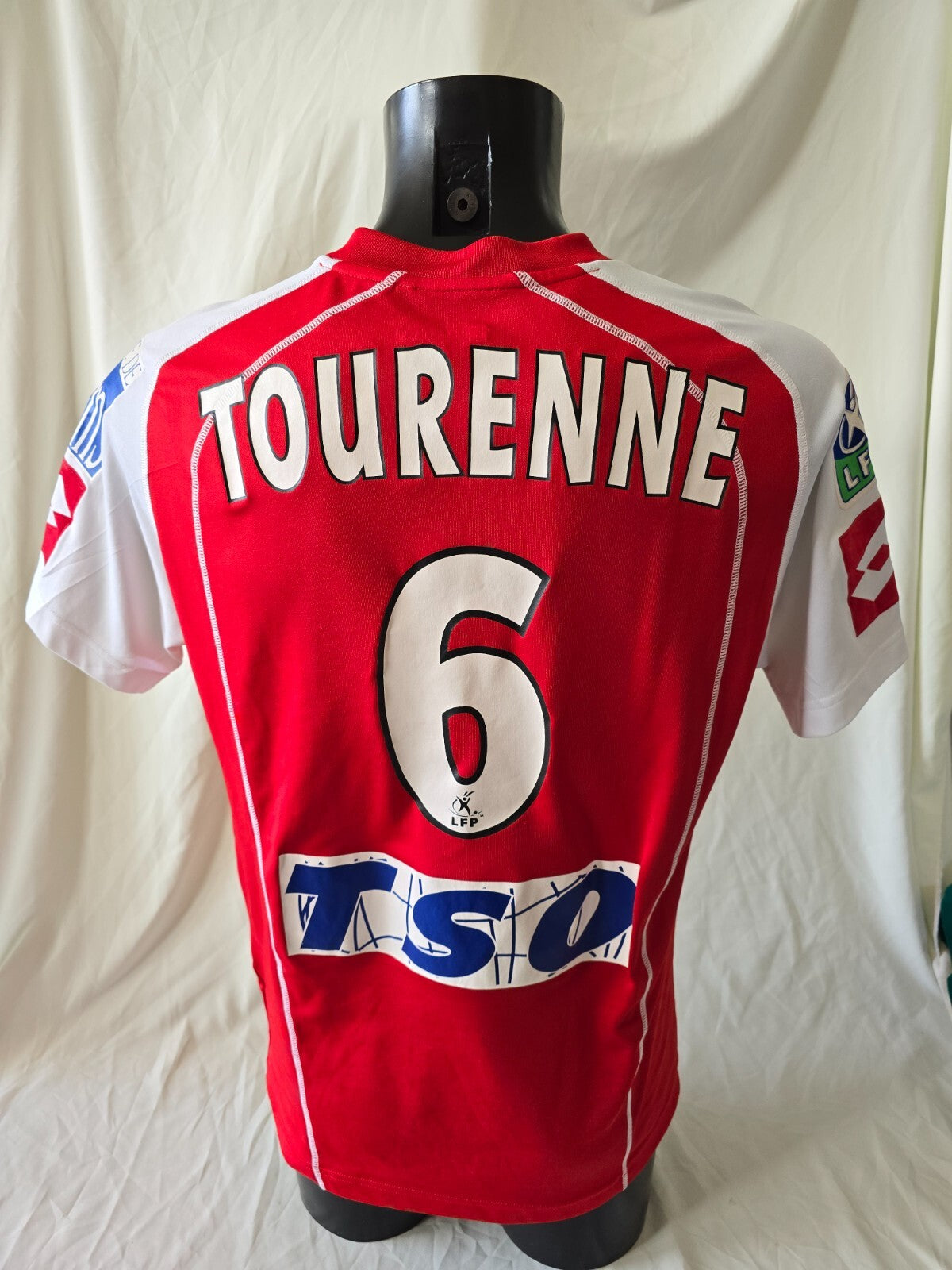 Maglia match worn Lotto Stade Reims 2006/07 Carl Tourenne 6 tg xl