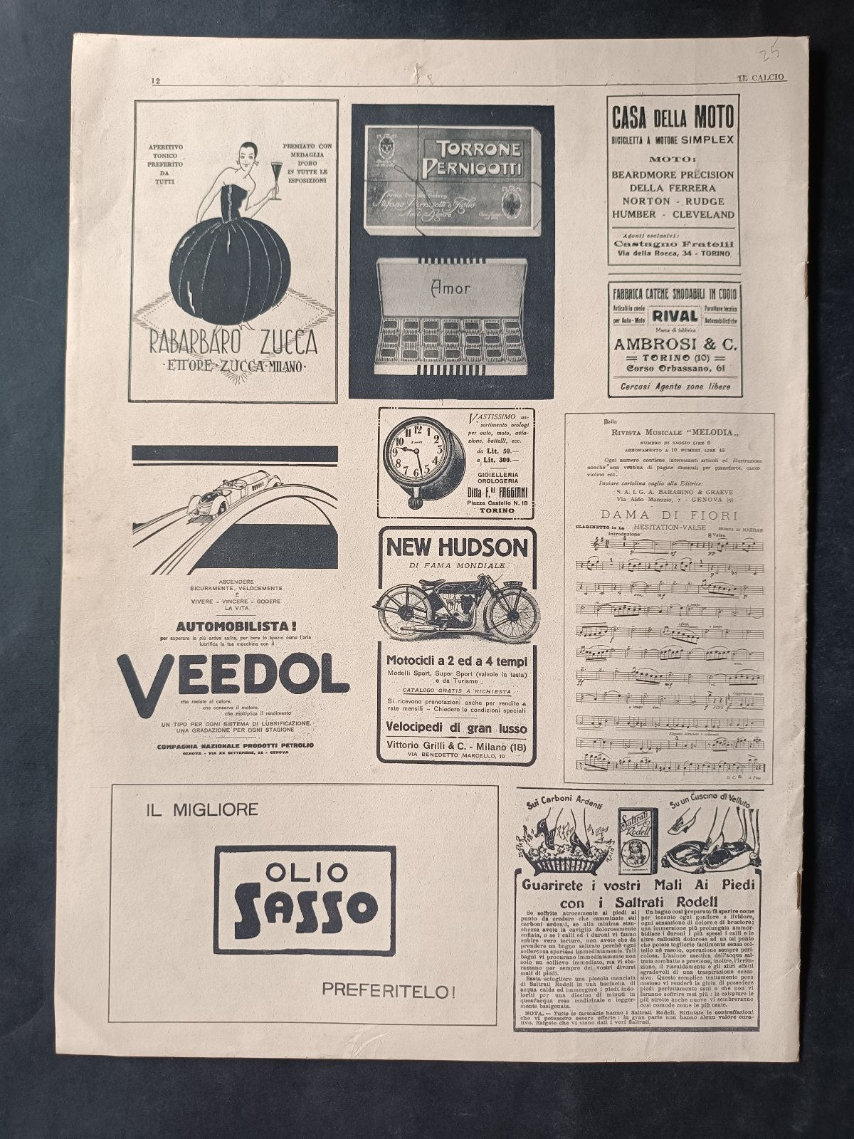 rivista Il Calcio anno 1924 7 giugno numero 41 Levratto Nazionale