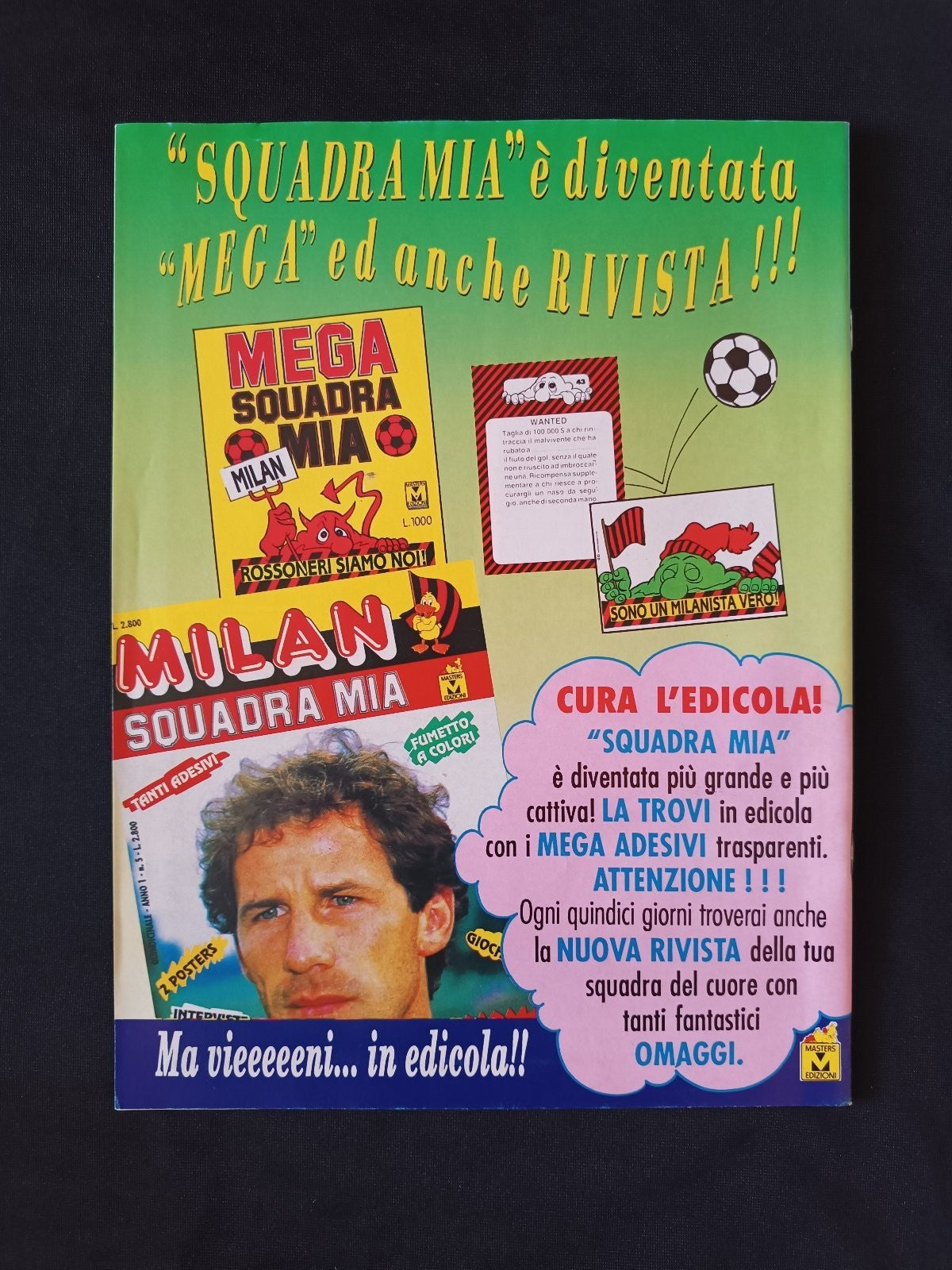 rivista SUPER MILAN numero 5 anno 1991 - Maldini - poster Gullit