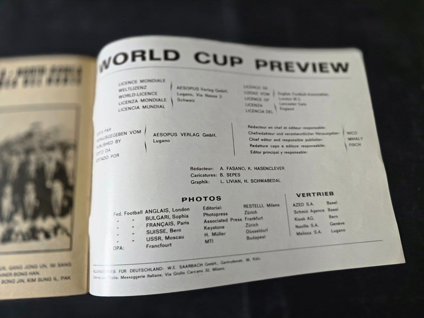 Programma Campionati del Mondo di Calcio 1966 multilingue Top Player & Rookie
