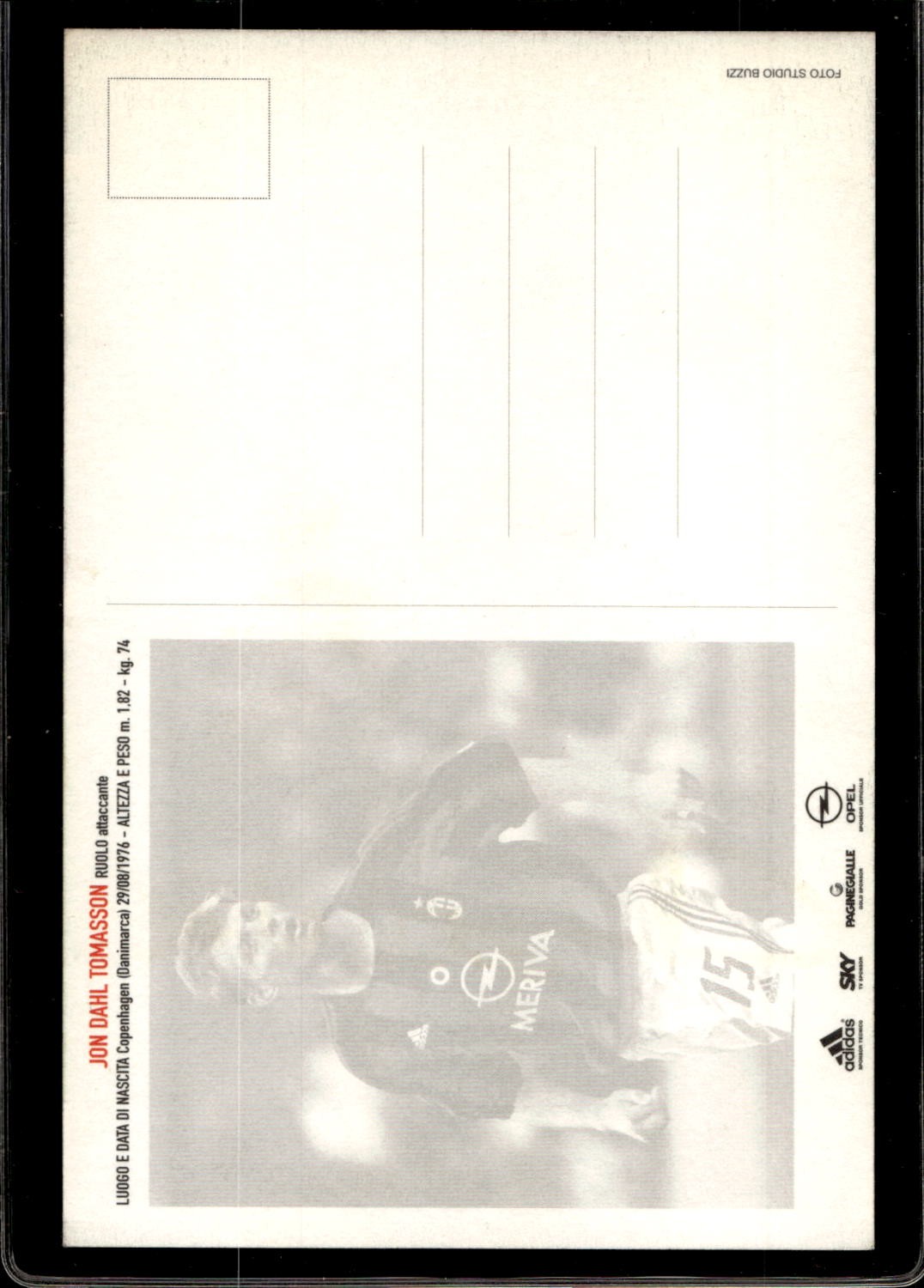 cartolina postcard Calcio Milan con Autografo 2003/04 - Tomasson