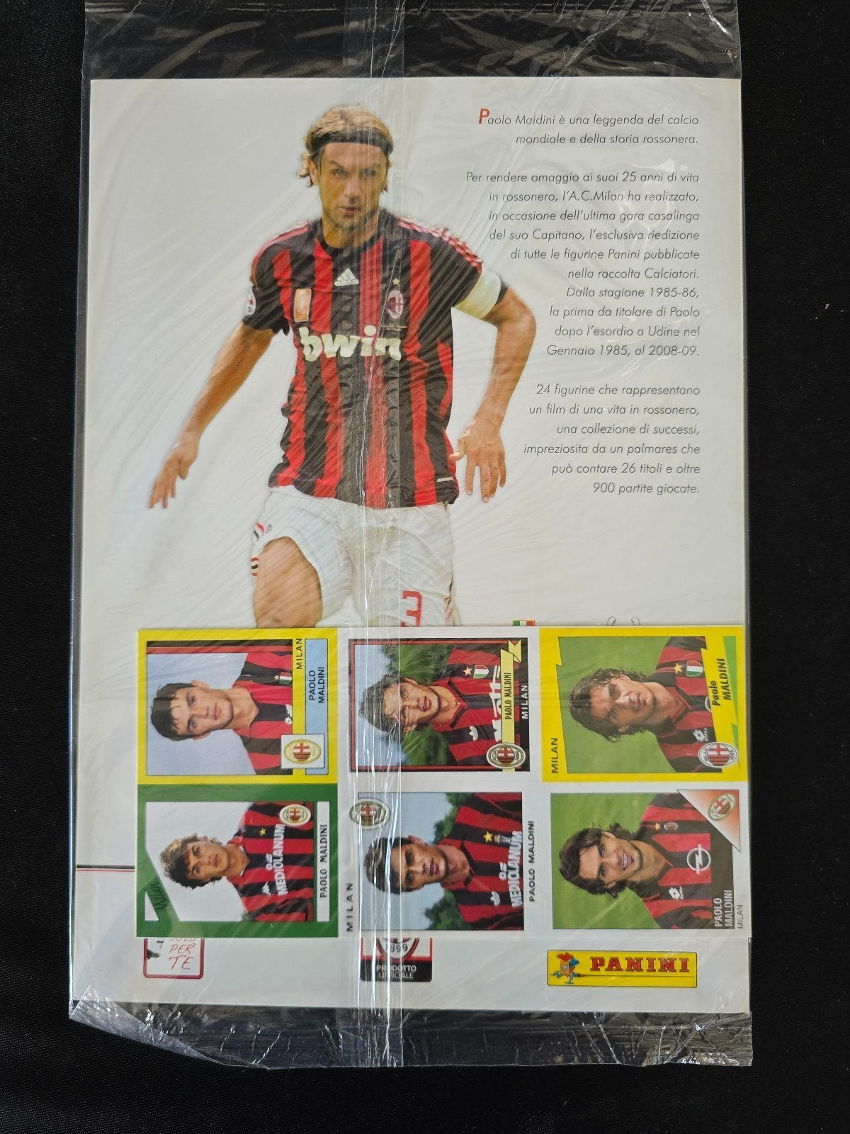 a.C. MILAN 1899 Paolo Maldini Tutte Le Figurine Calcio Edizione Panini sigillato