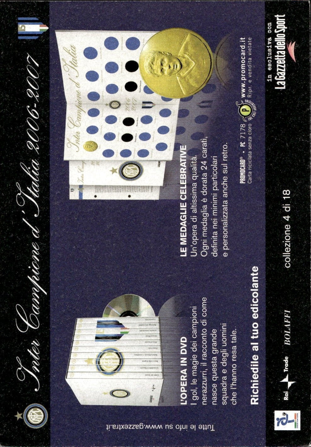 cartolina calciatori Adriano