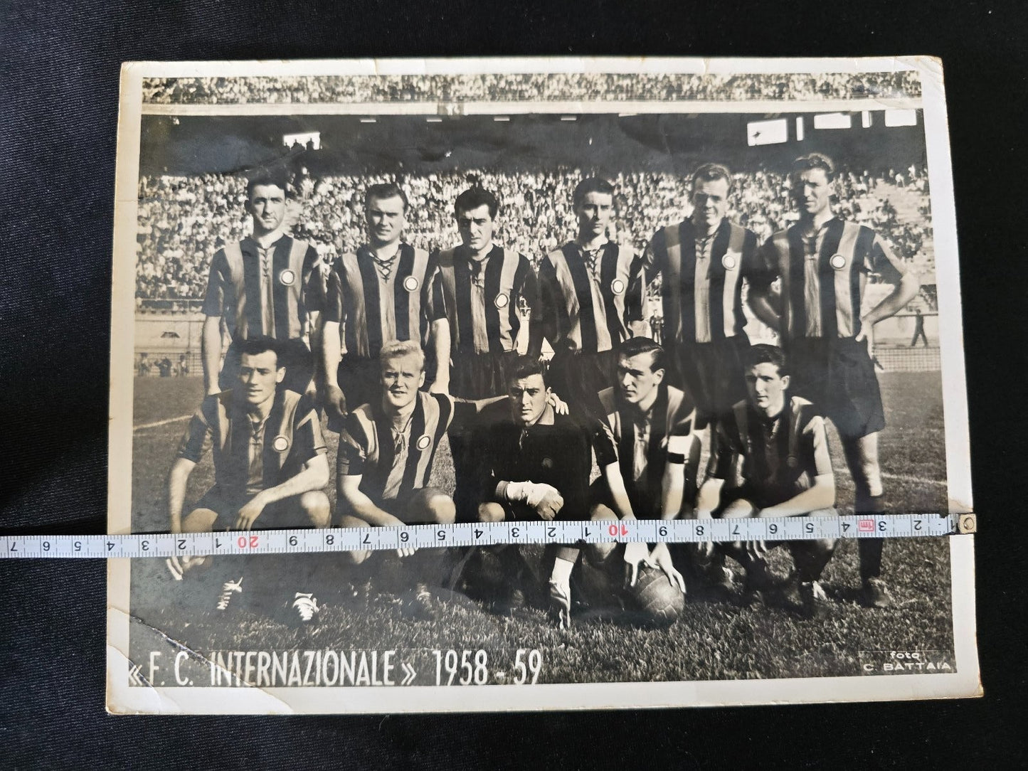 F.C. Internazionale 1958/59 foto originale c. Battaia Milano