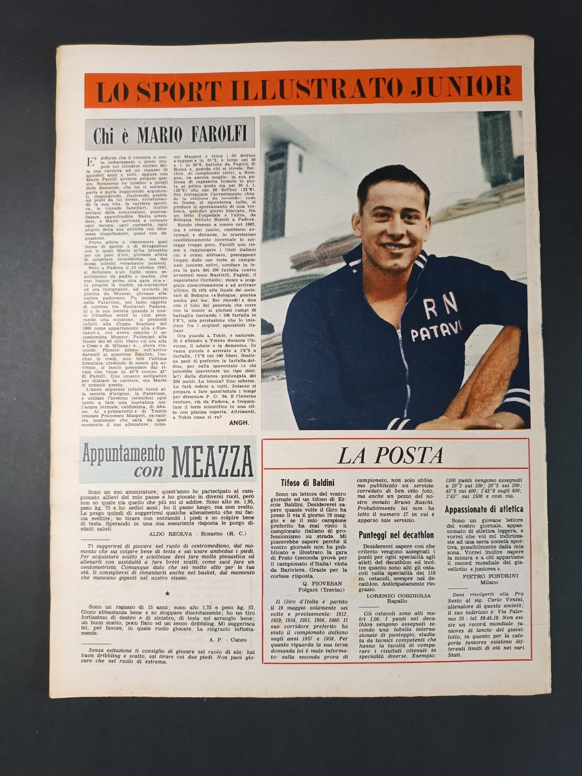 Rivista LO SPORT ILLUSTRATO numero 20 anno 1963 Sormani/Mazzola/Eduardo