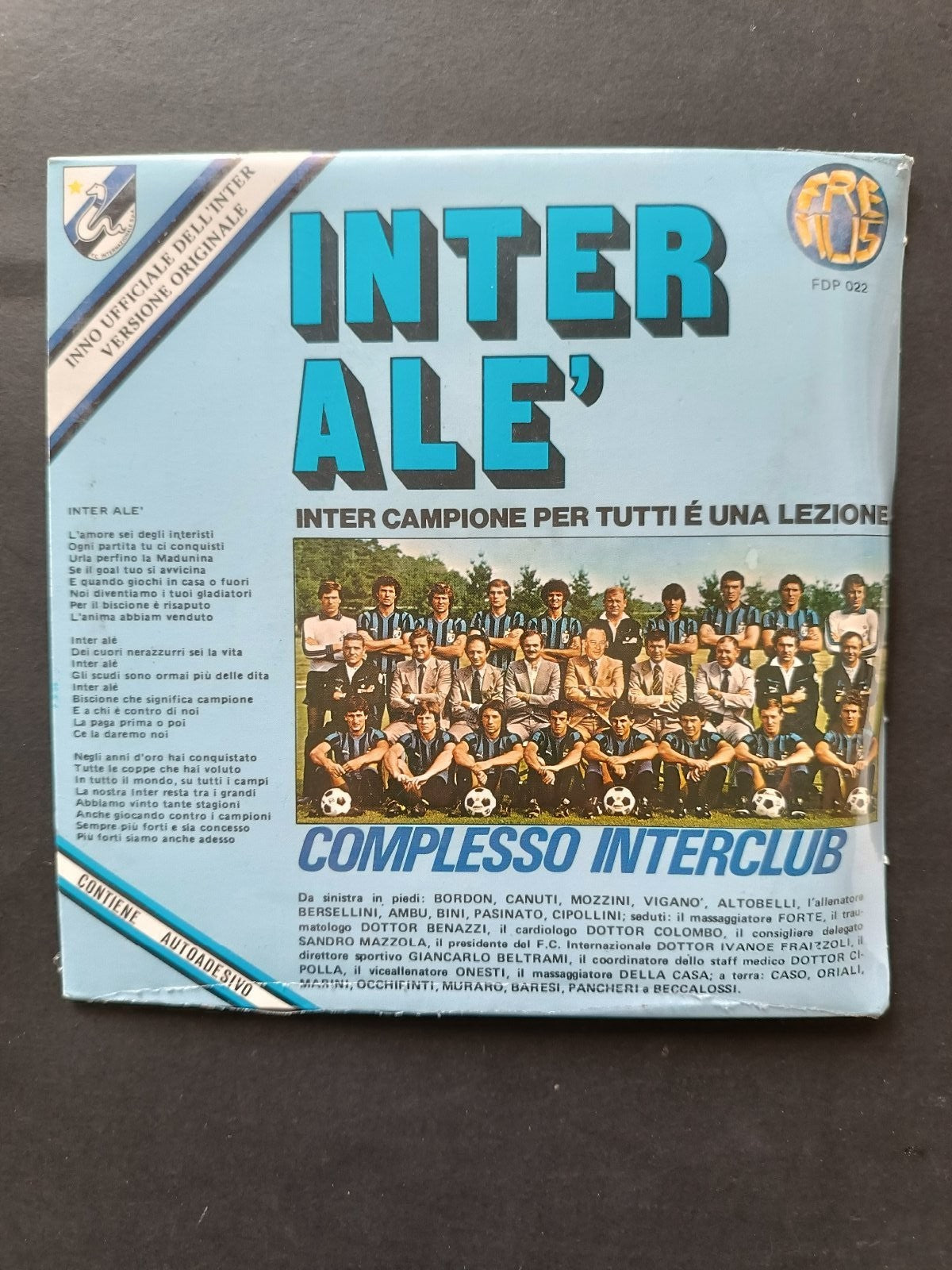 Vinile 45 giri CARO SANDRO MAZZOLA + ADESIVO