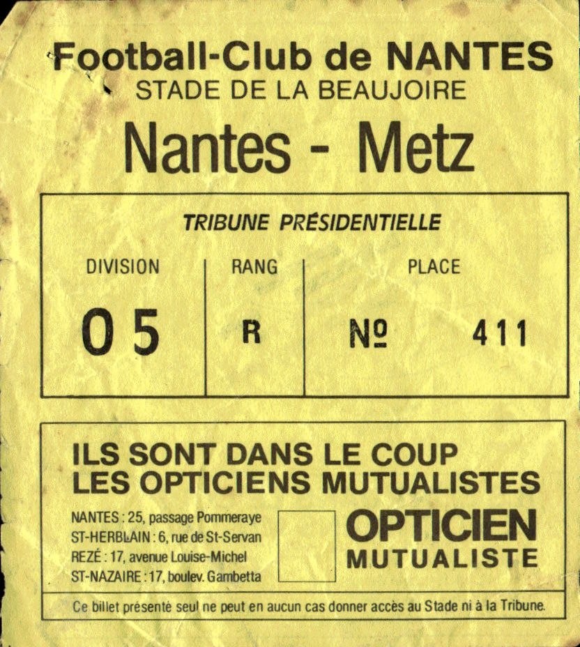 biglietto stadio NANTES - METZ