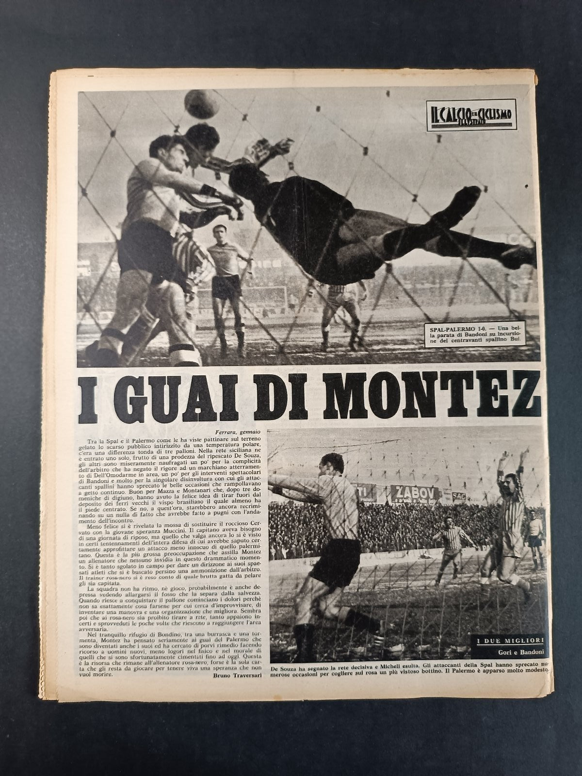 Rivista IL CALCIO e il CICLISMO ILLUSTRATO n 4 anno 1963 Napoli/Roma
