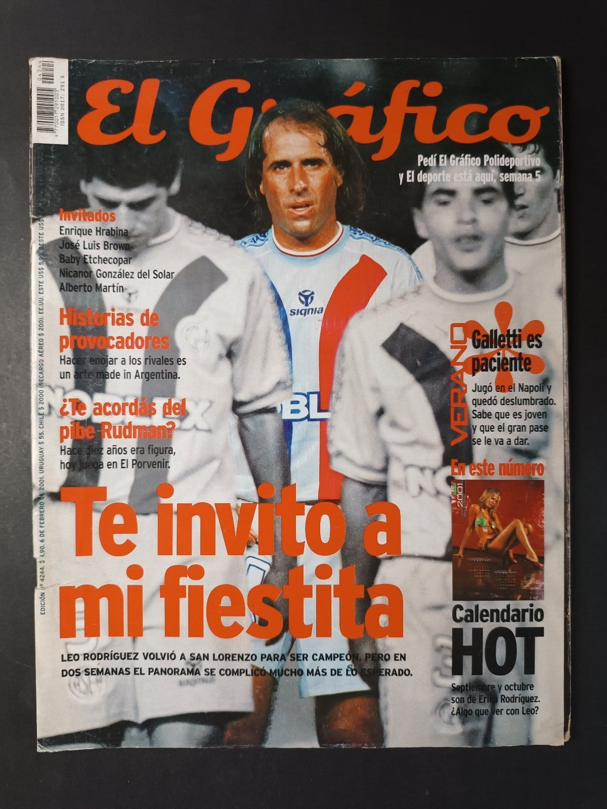 Rivista EL GR�FICO numero 4244 anno 2001 Leo Rodr�guez/San Lorenzo (no poster)
