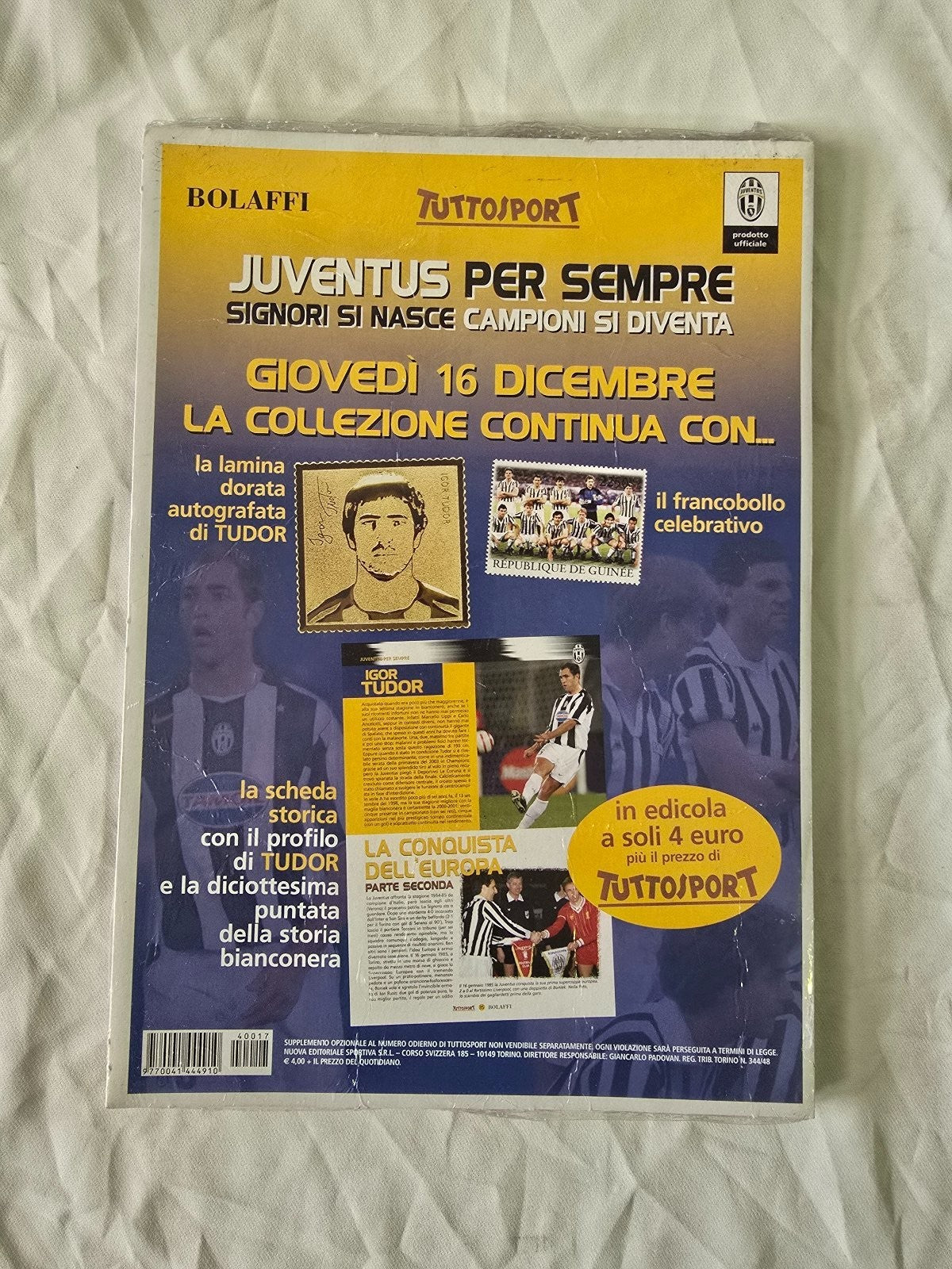 medaglia Juventus per sempre Tuttosport Bolaffi nr 17 Appiah sigillata