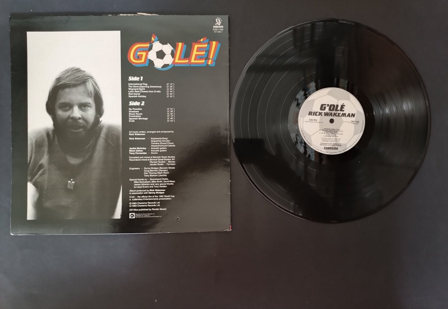 Disco GOLE! Official Film 1982 World Cup Soundtrack Rick Wakeman autografato