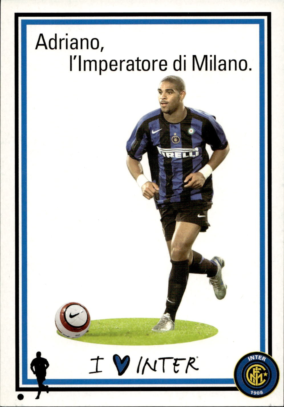 cartolina calciatori Inter Adriano