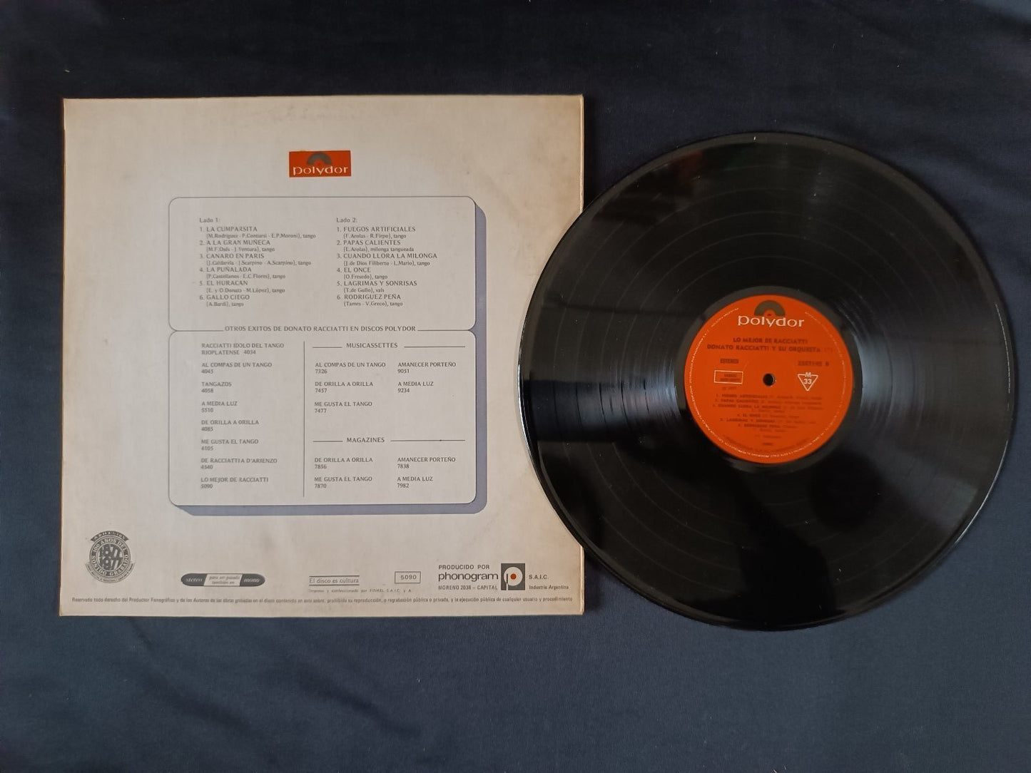 disco 33 giri lo mejor racciatti donato racciatti orquesta polydor