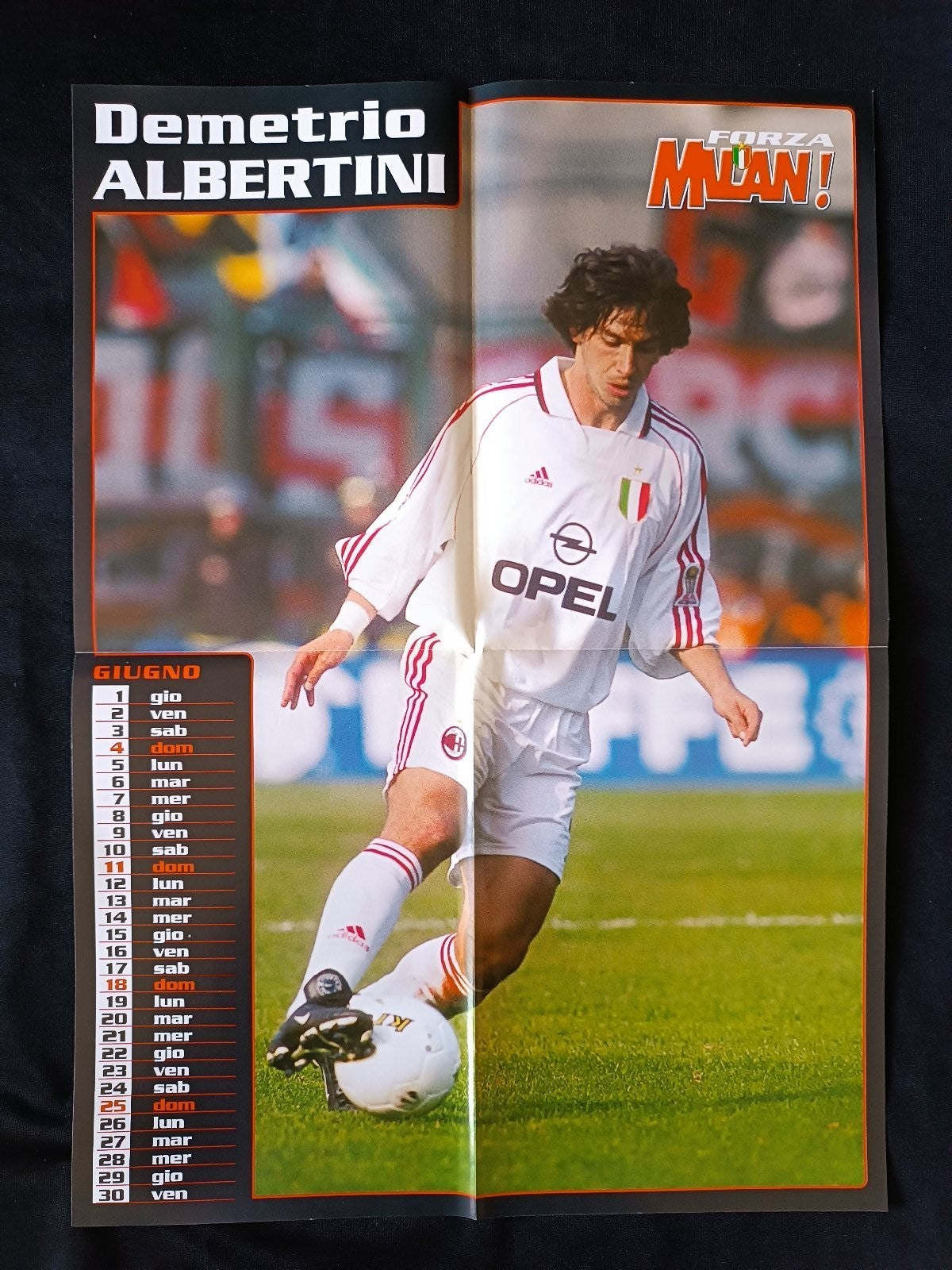 poster calendario FORZA MILAN (giugno) A. Guglieminpietro (50x70 cm)
