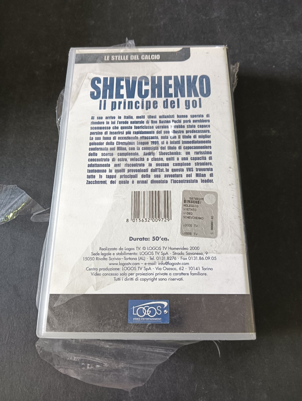 VHS LE STELLE DEL CALCIO SHEVCHENKO IL PRINCIPE DEL GOL Logos Video