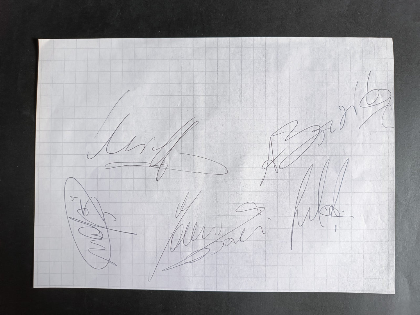 cartellina con autografi Originali