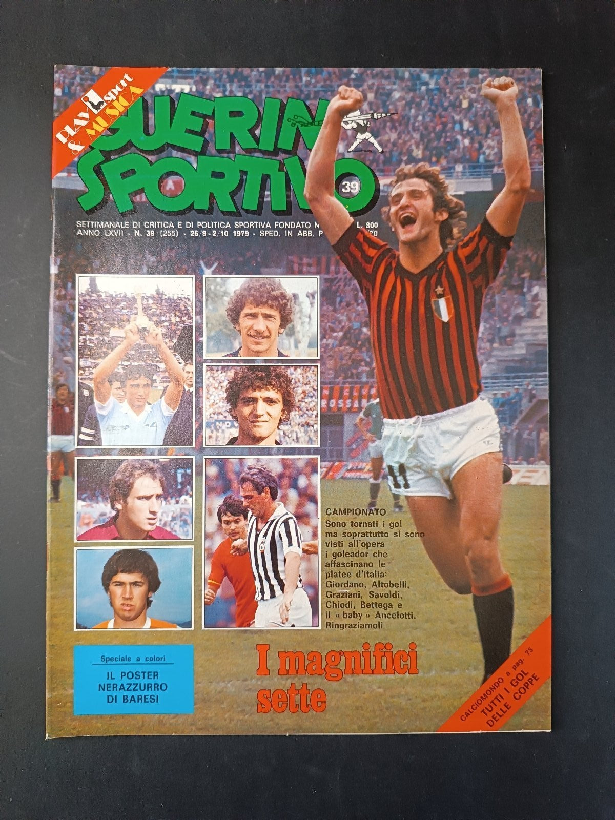 Rivista GUERIN SPORTIVO n 39 - 1979 inserto Film Campionato - senza poster