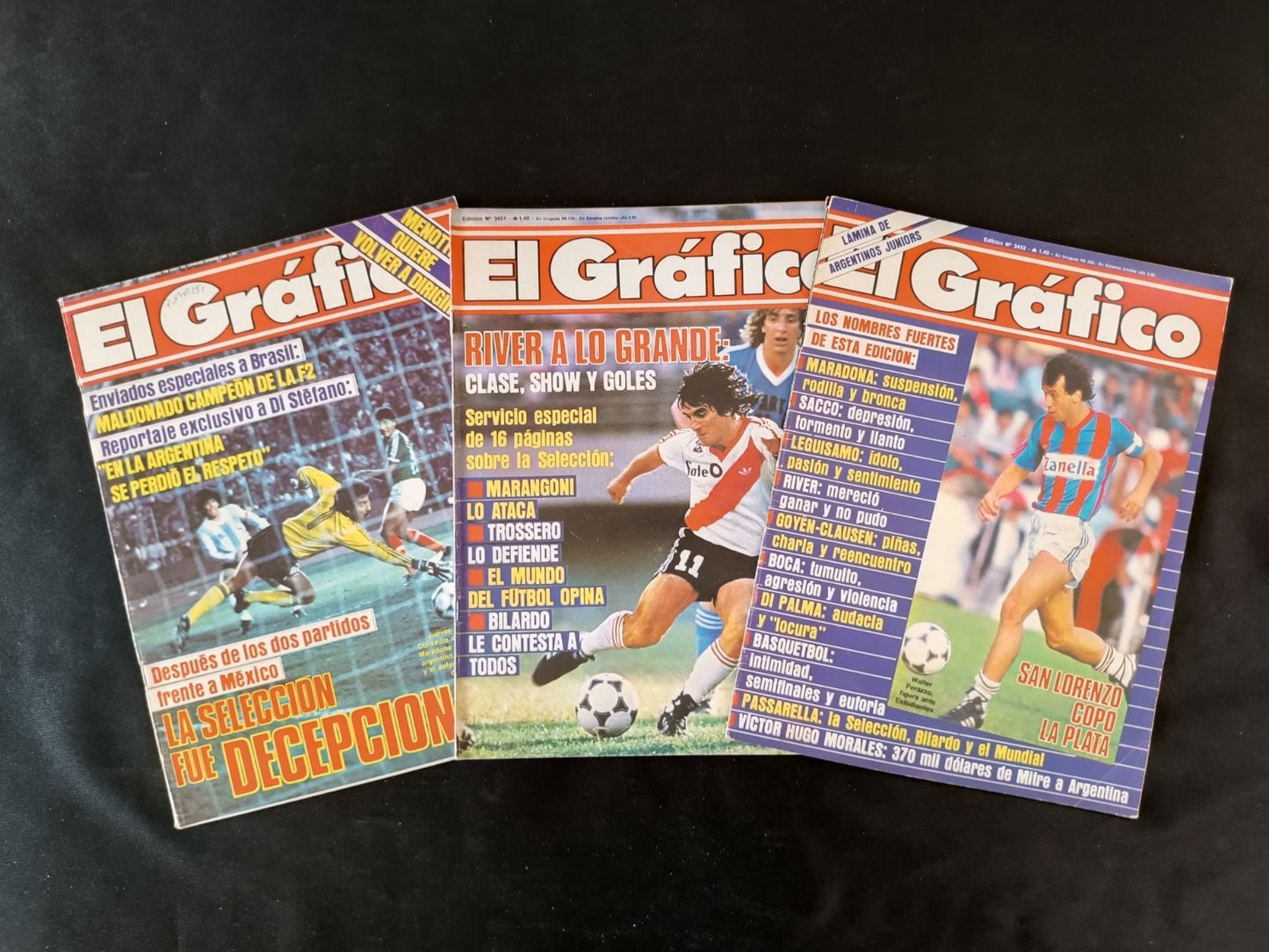 53 riviste annata 1985 El Grafico Maradona, Hagler, Passerella
