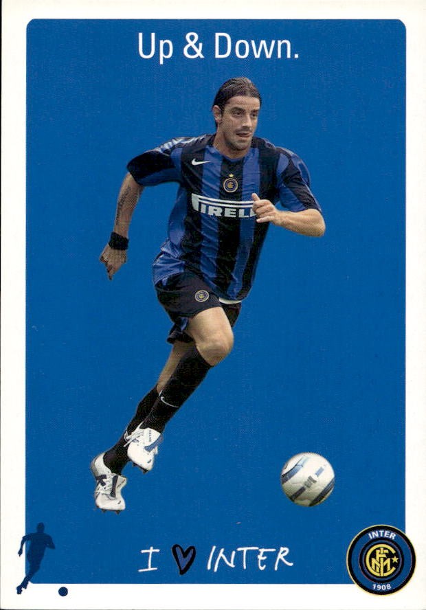 Cartolina calciatore Inter Giuseppe Favalli con autografo stampato