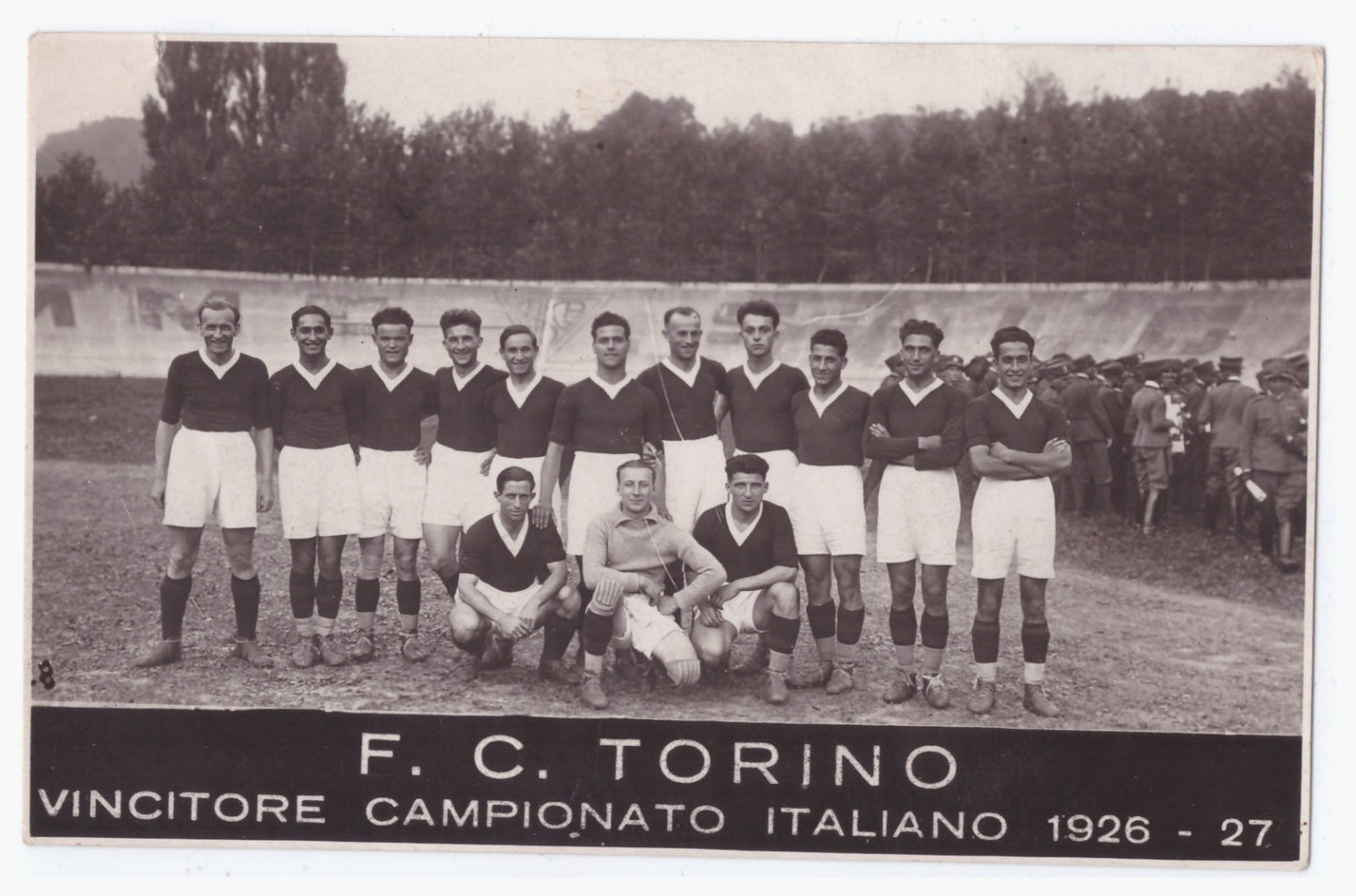 F.C. TORINO foto originale Ottolenghi formazione campione d'Italia 1926-27