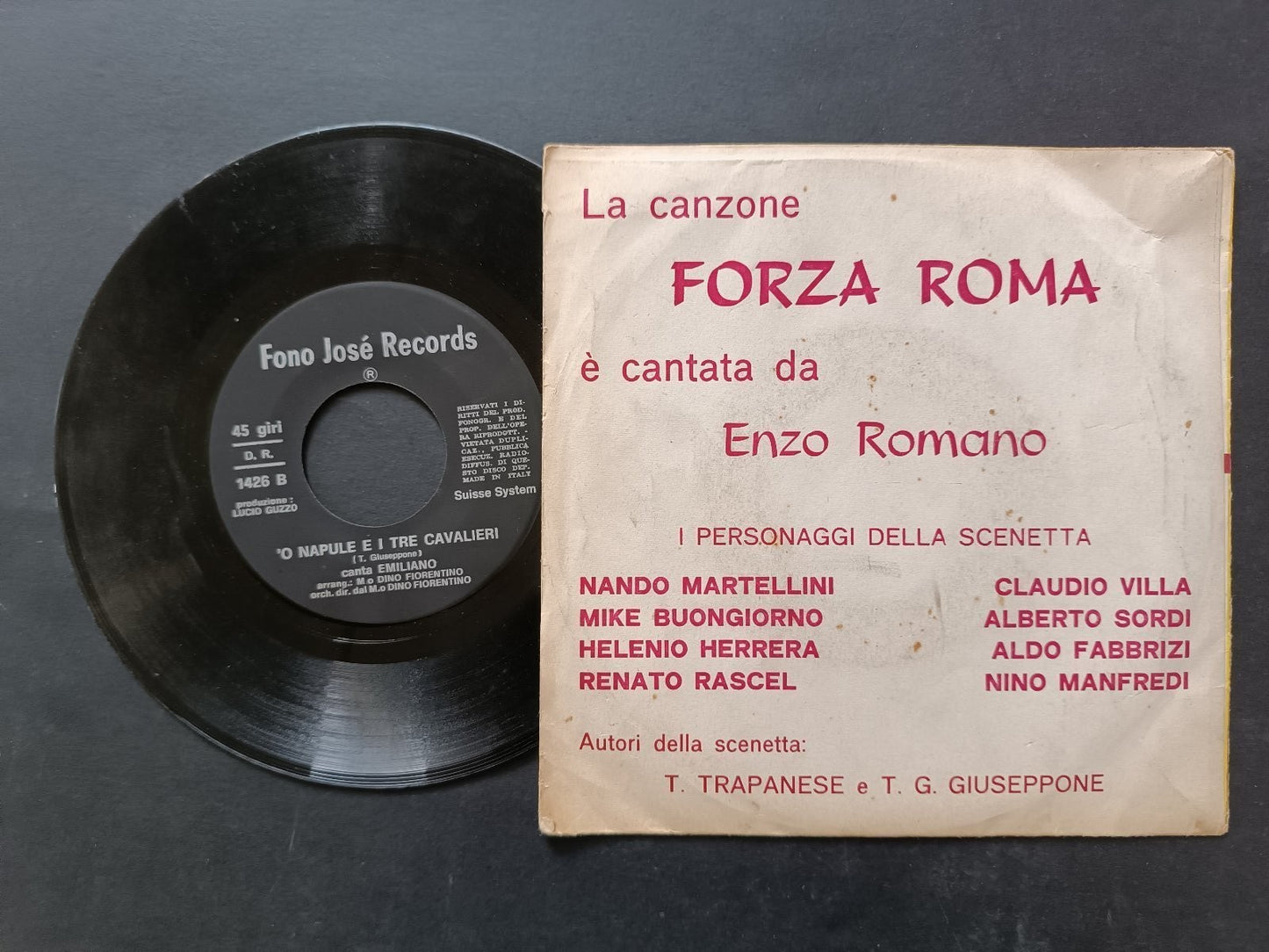 Vinile 45 giri FORZA ROMA!!