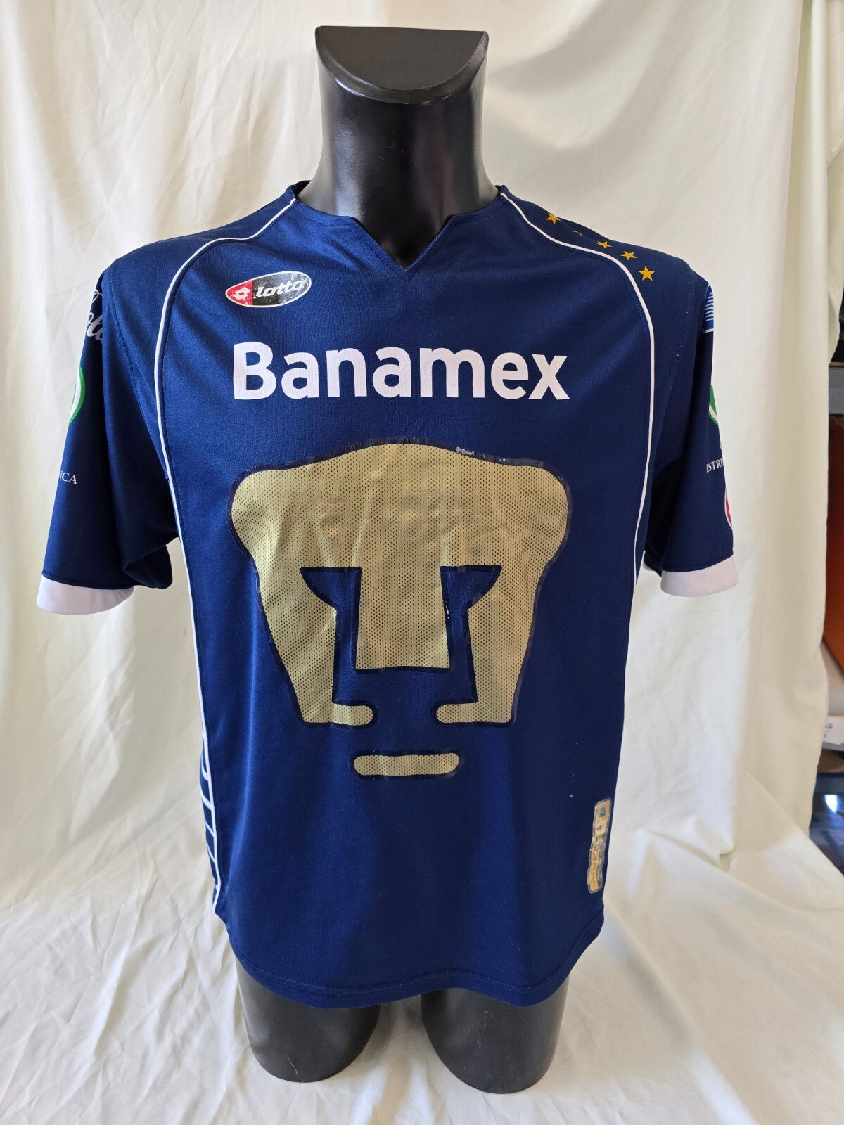 Maglia calcio ufficiale Banamex HUGO SANCHEZ Lotto tg L Match Worn