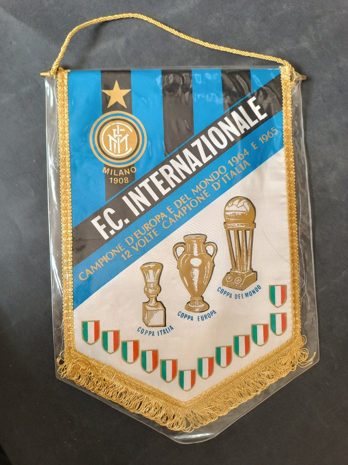 gagliardetto fanion pennant Internazionale fc milano 1908 anni 80