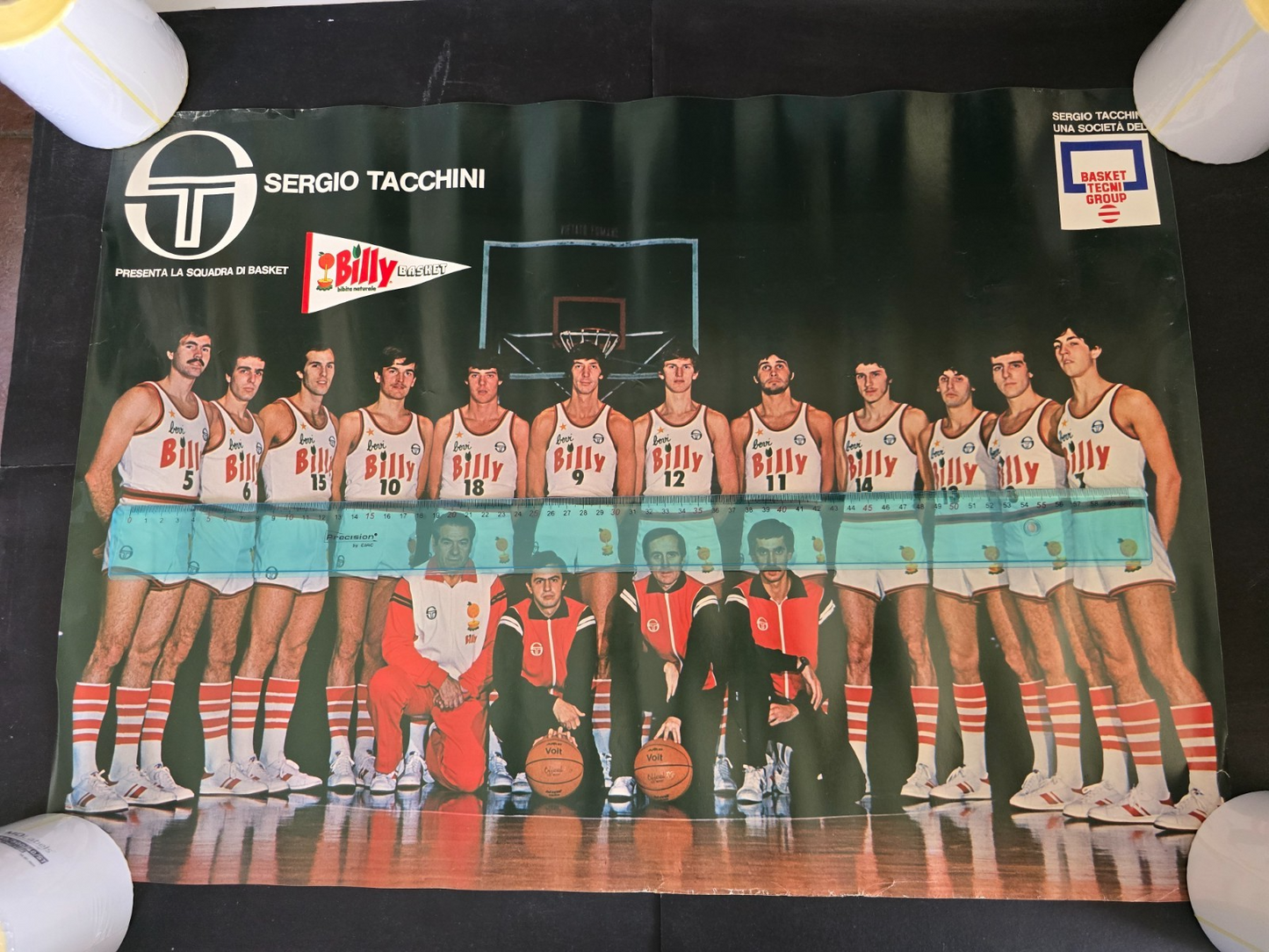 BILLY Olimpia Milano Basket anni 80 poster sponsor SERGIO TACCHINI
