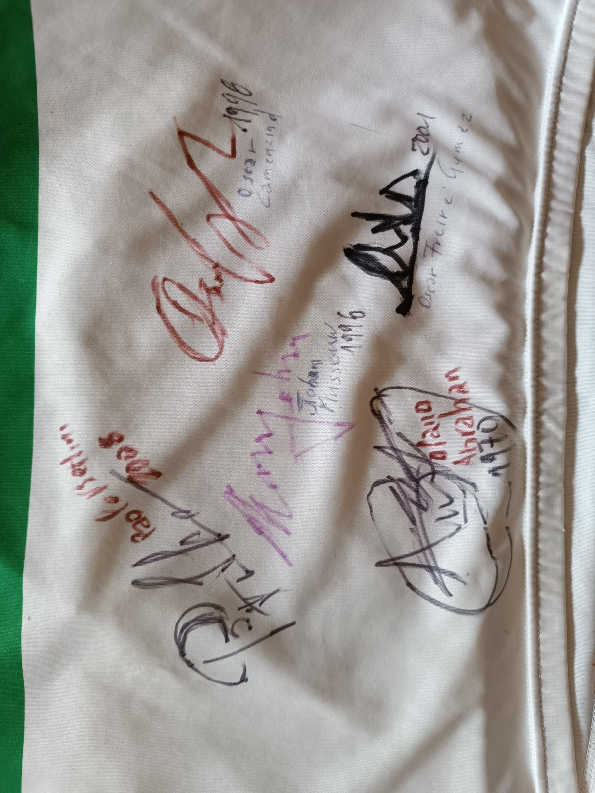 Maglietta ciclismo Mapei autografata Bettini - Oscar Gomez - Camenzino