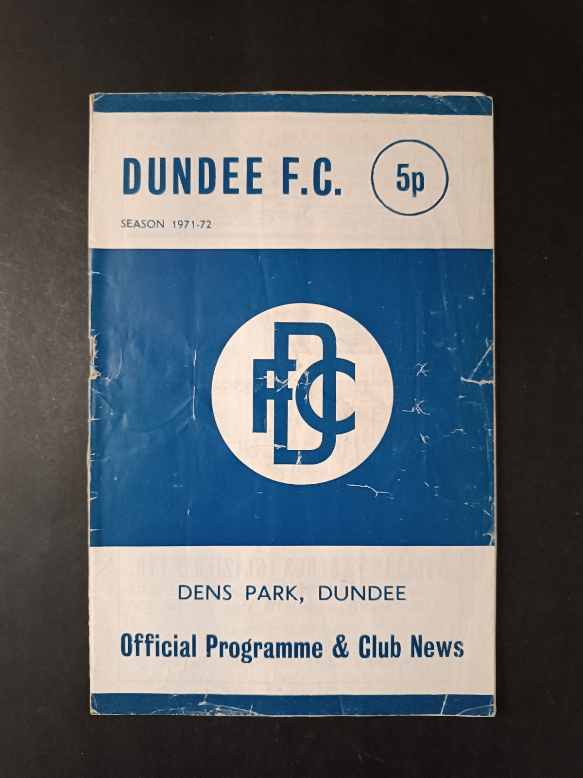 programma ufficiale COPPA UEFA DUNDEE MILAN 8 dicembre 1971
