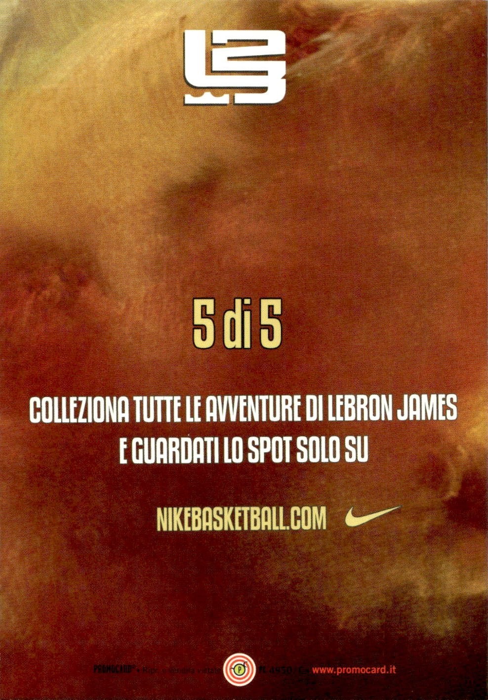 cartolina promocard Lebron James 5 di 5