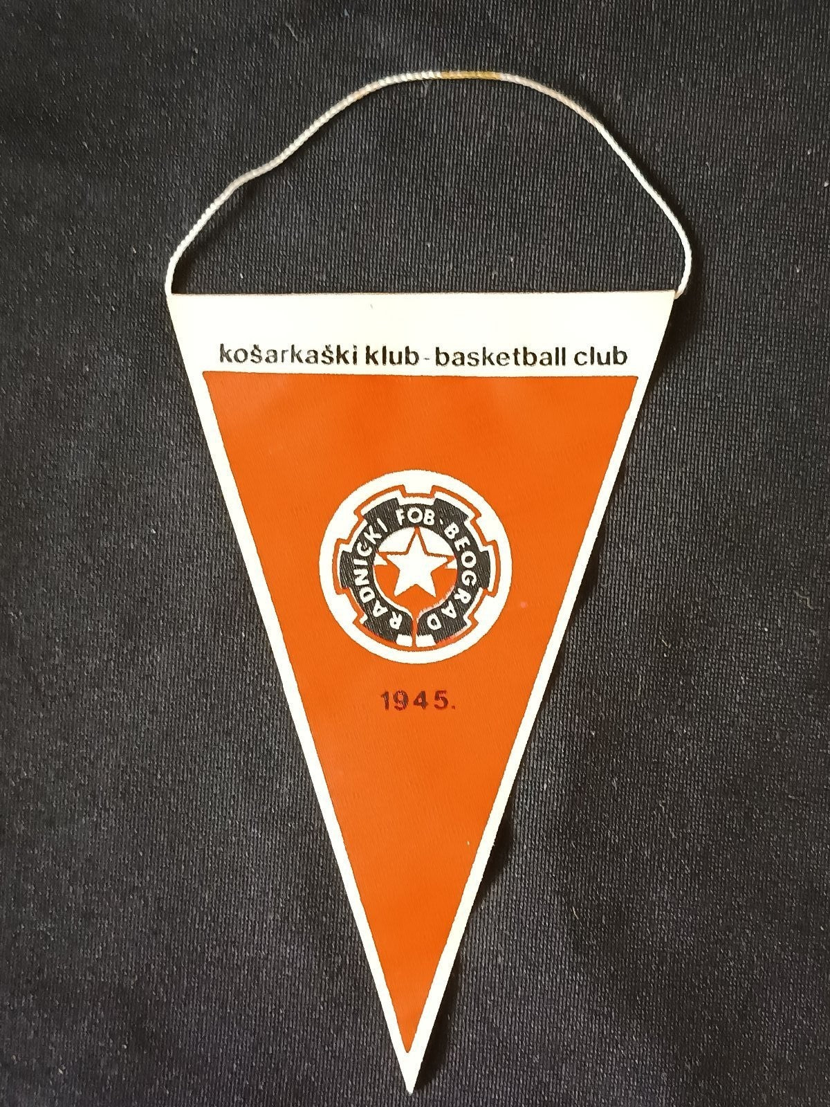Gagliardetto Pennant Ko�arka�ki Klub Partizan Belgrado Jugoslavia 1945 Basket