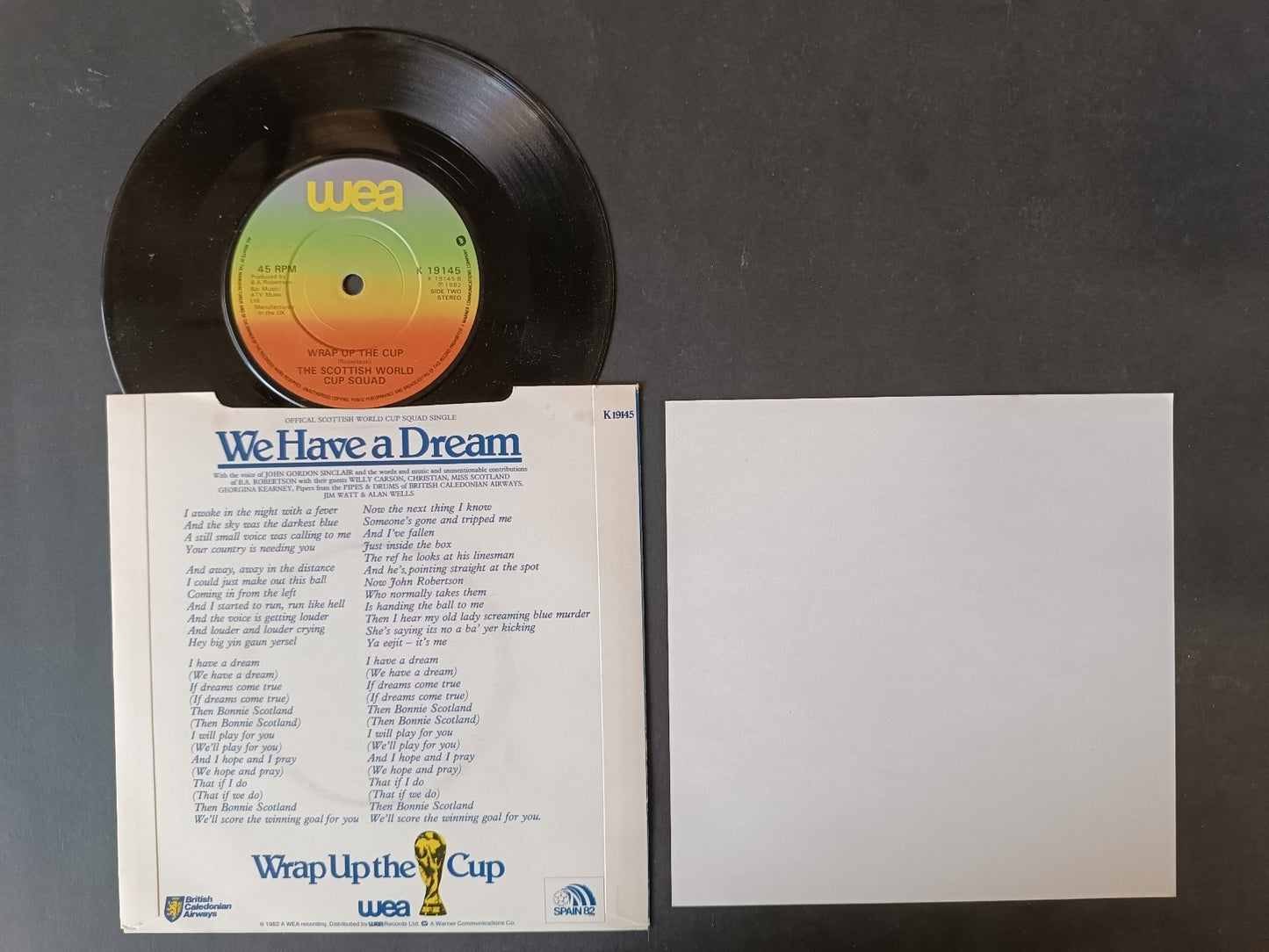 Vinile 45 giri WE HAVE A DREAM The Scottish World Cup Squad