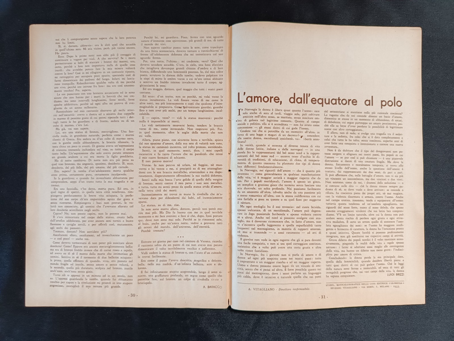 rivista COSMOS suppl Excelsior MEAZZA - n 7 anno 1933 - ed Vitagliano