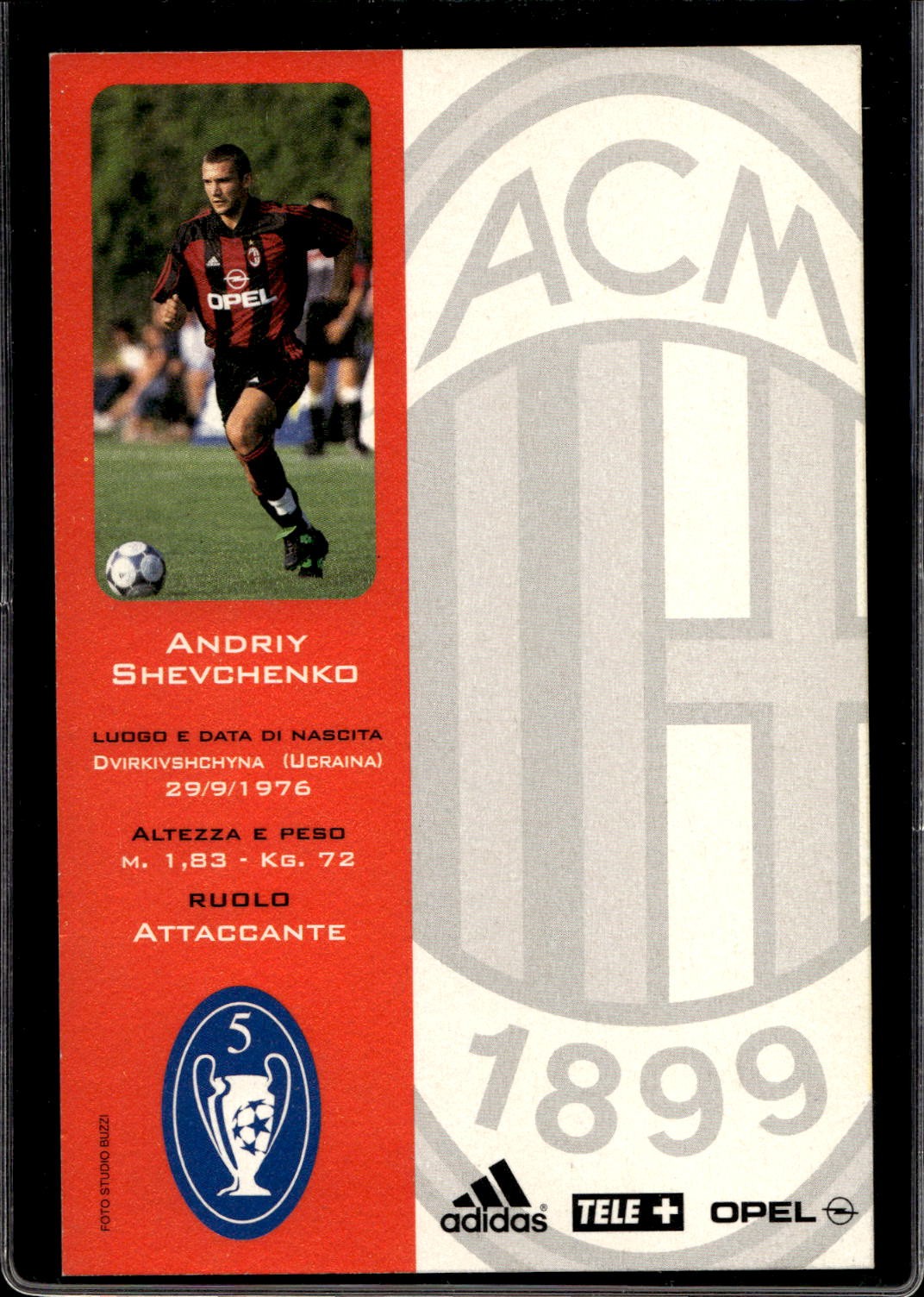 cartolina postcard Calcio Milan con Autografo 2000/2001. - Shevchenko (8