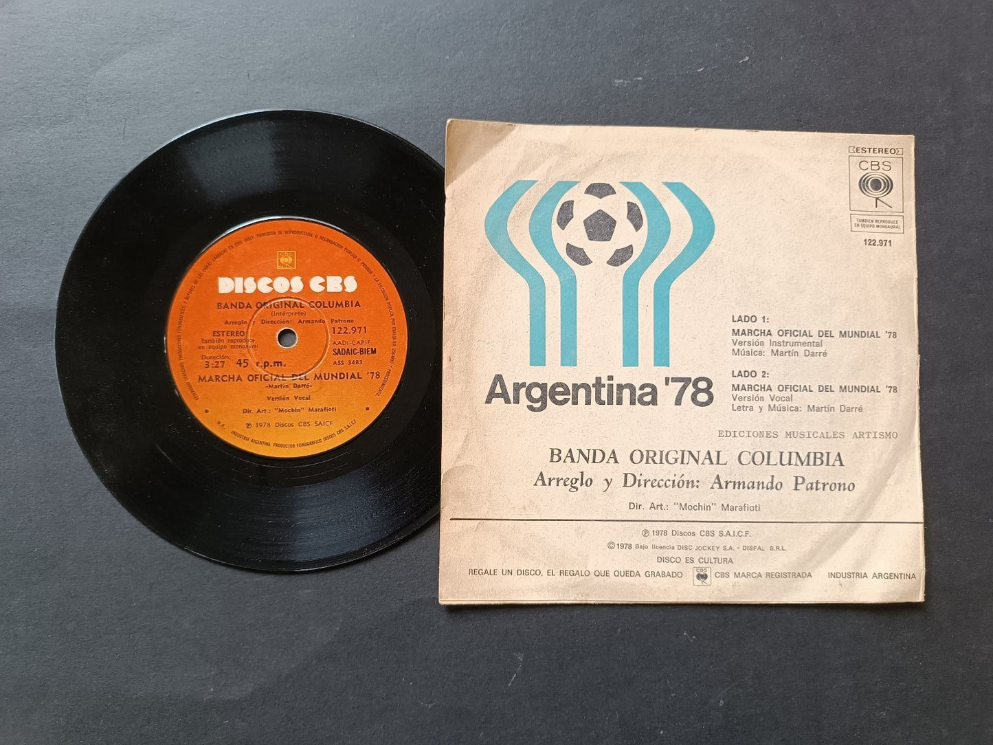 Vinile 45 giri MARCHA OFICIAL DEL MUNDIAL '78