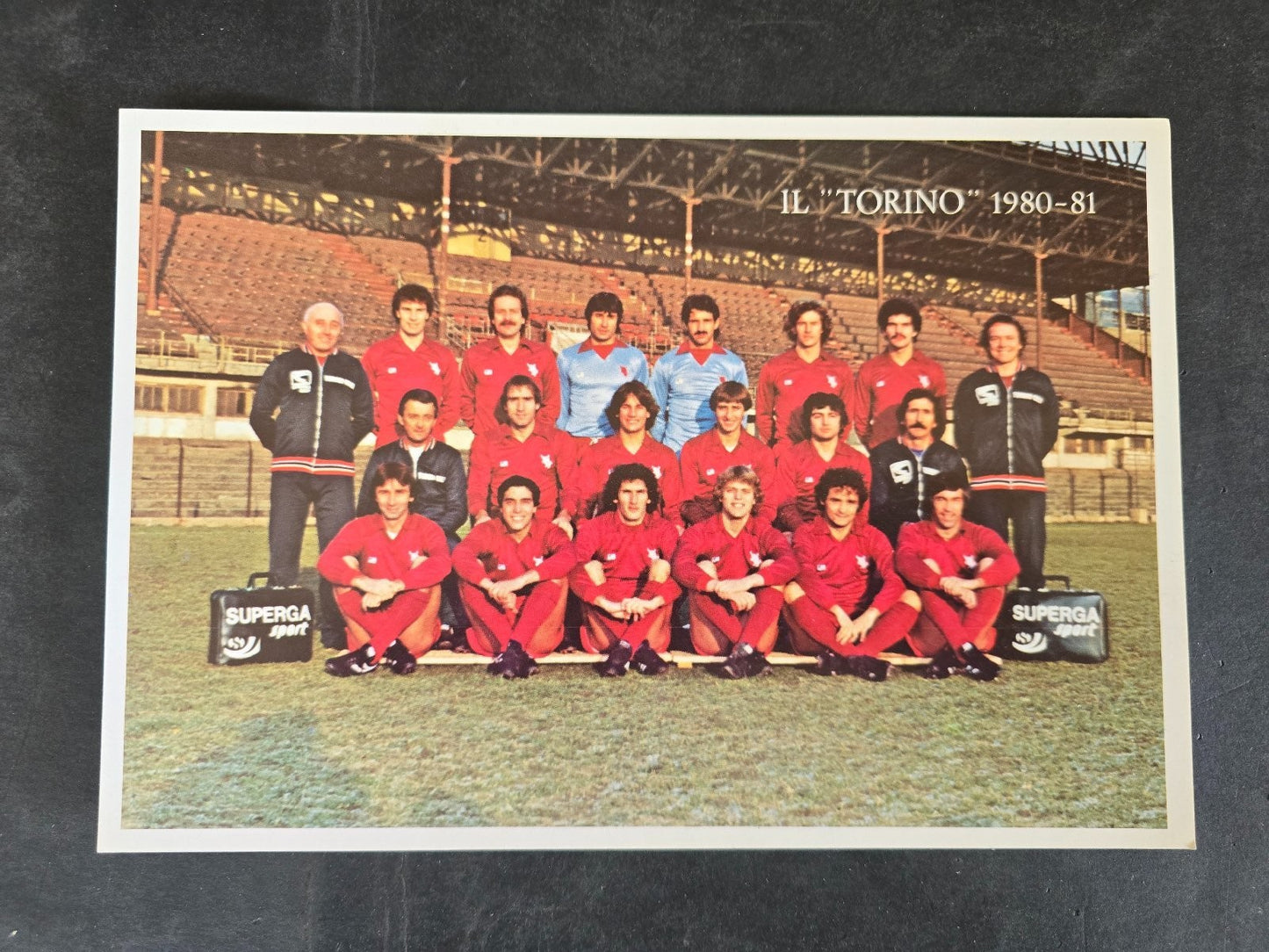 Cartolina Autografi stampati Torino Calcio 1980/81 ufficiale superga sport