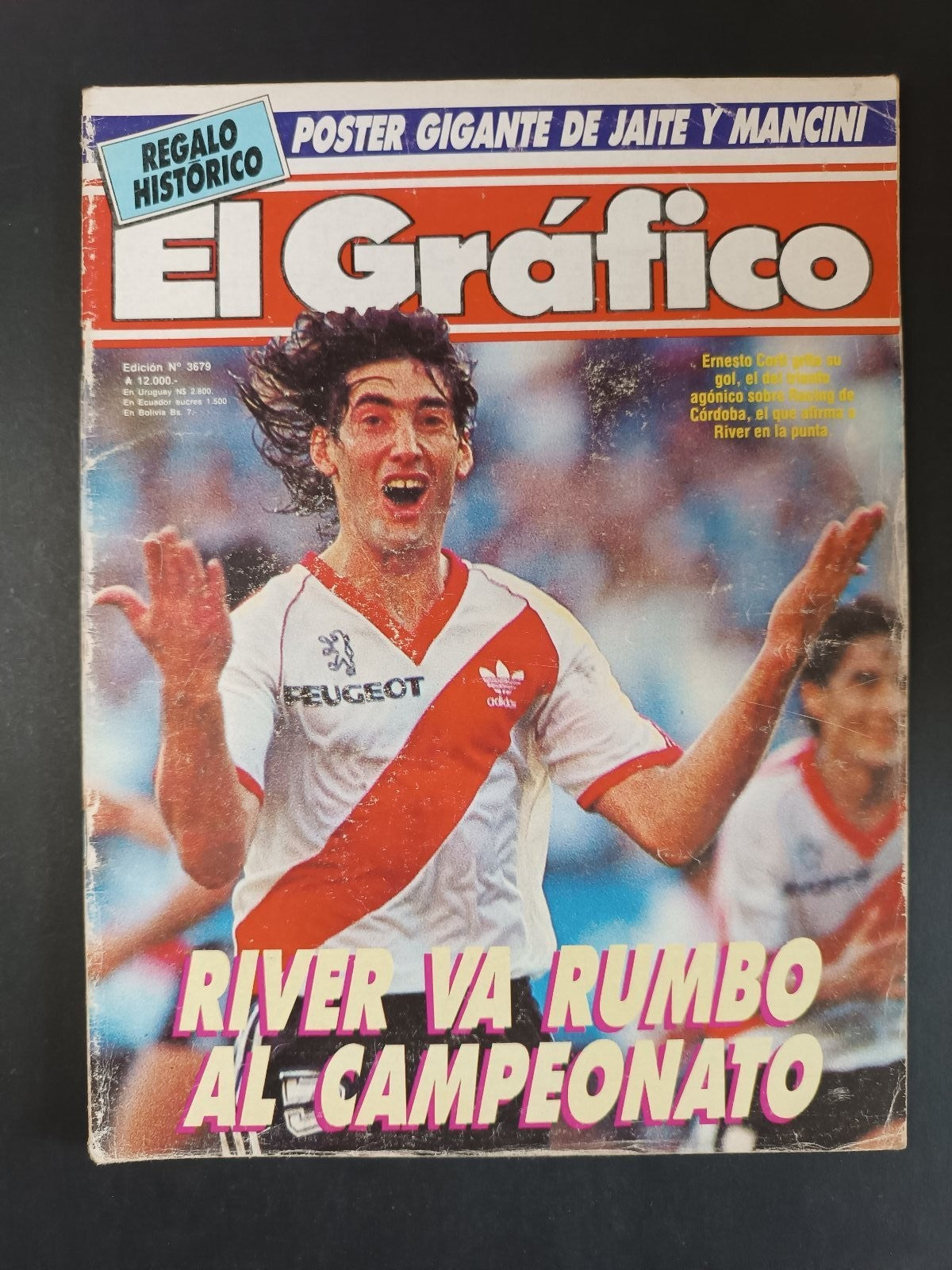Rivista EL GRAFICO numero 3679 anno 1990 Jaite/Mancini con Poster Gigante