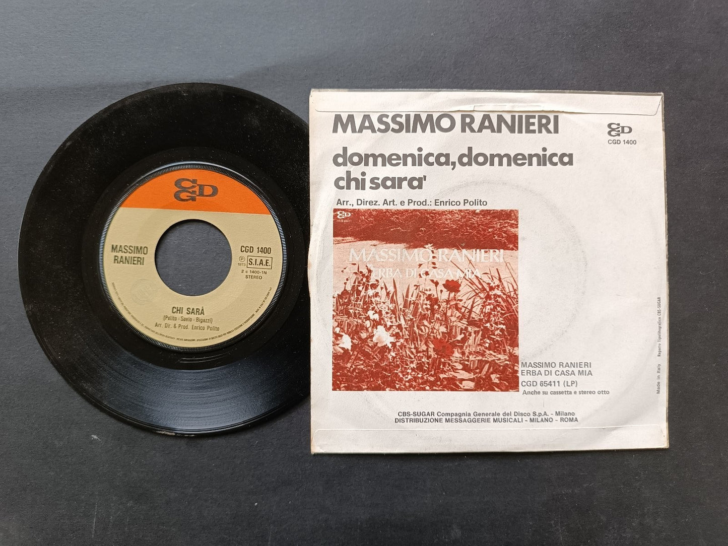 Vinile 45 giri DOMENICA DOMENICA Ranieri