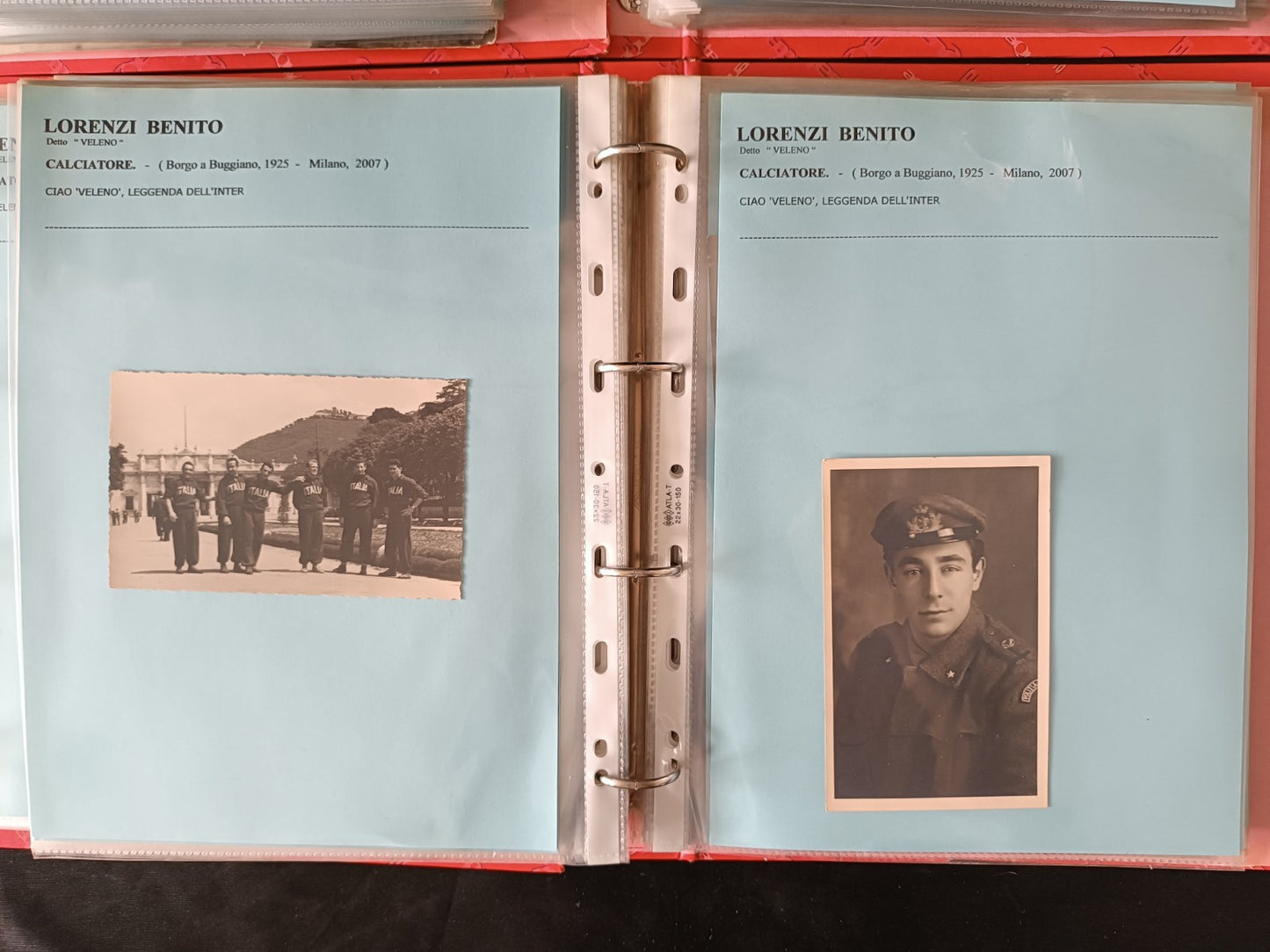 Collezione 314 foto orginali Lorenzi Benito Inter