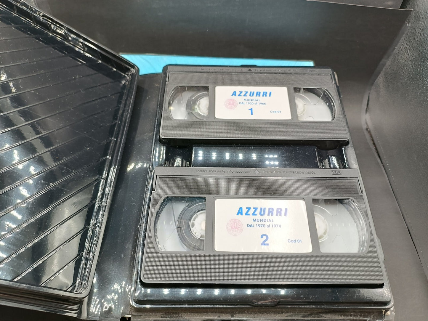 Serie completa videolibri VHS + fascicoli Azzurri Mondiali di calcio