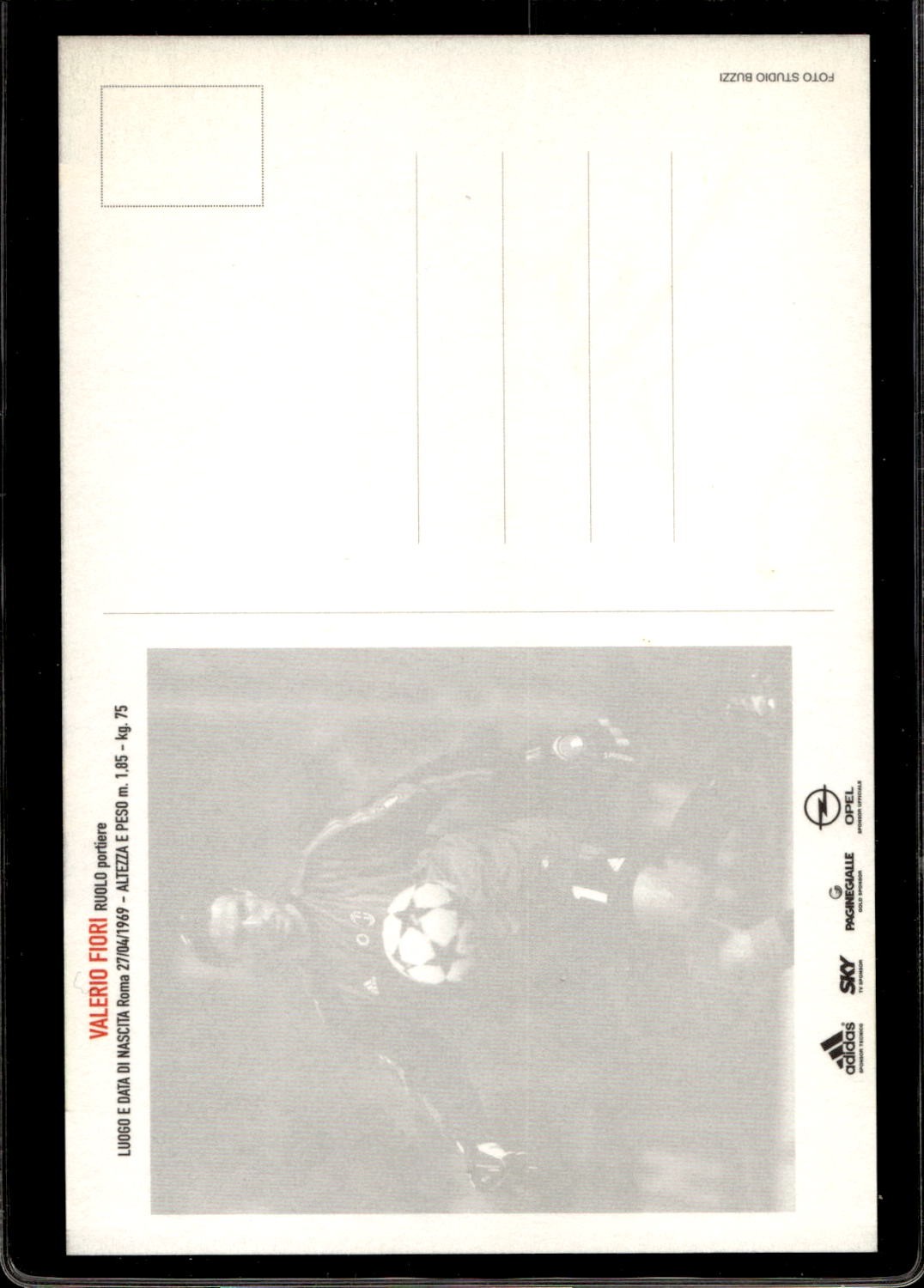 cartolina postcard Calcio Milan con Autografo 2003/04 - Fiori