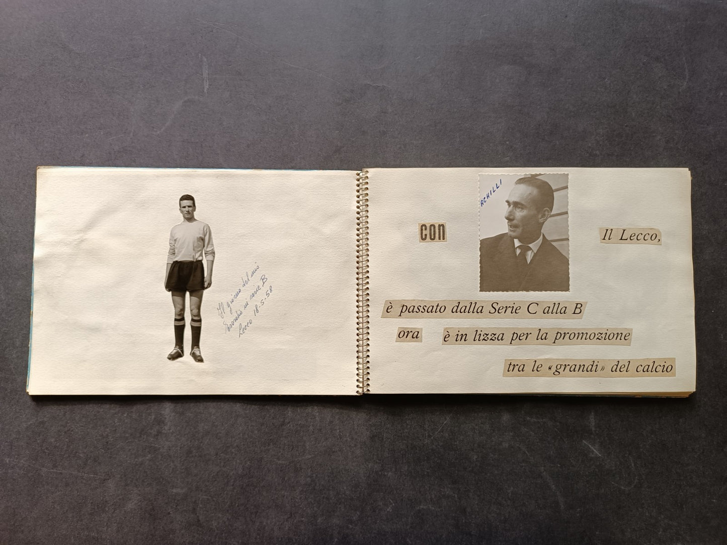 Album con ritagli fotografici Lecco Calcio